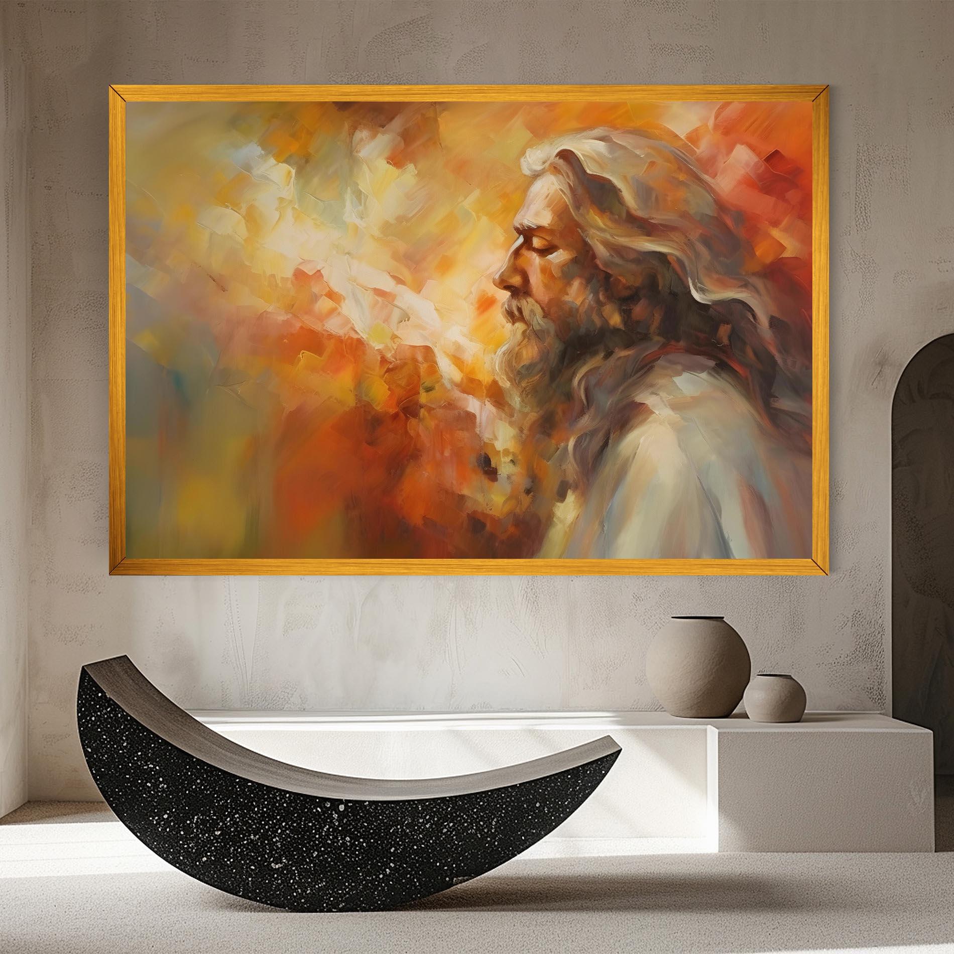 Leinwandbild Christ Oil Painting mockup 8