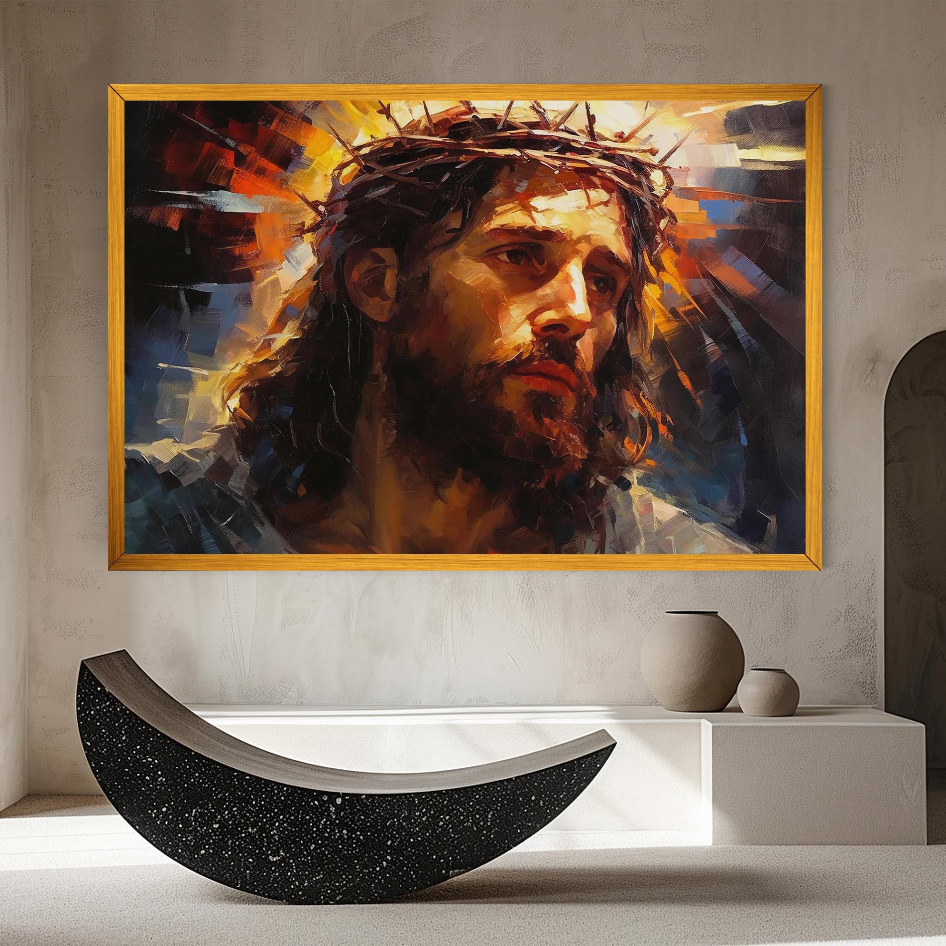 Leinwandbild Jesus Crown mockup 8