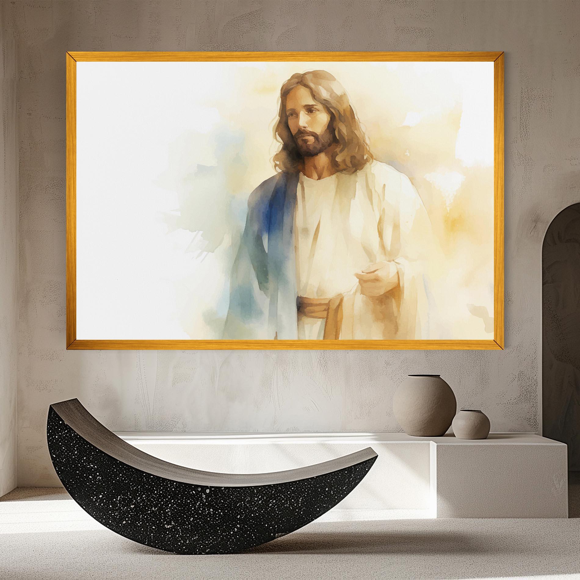 Leinwandbild Jesus Light Art mockup 8