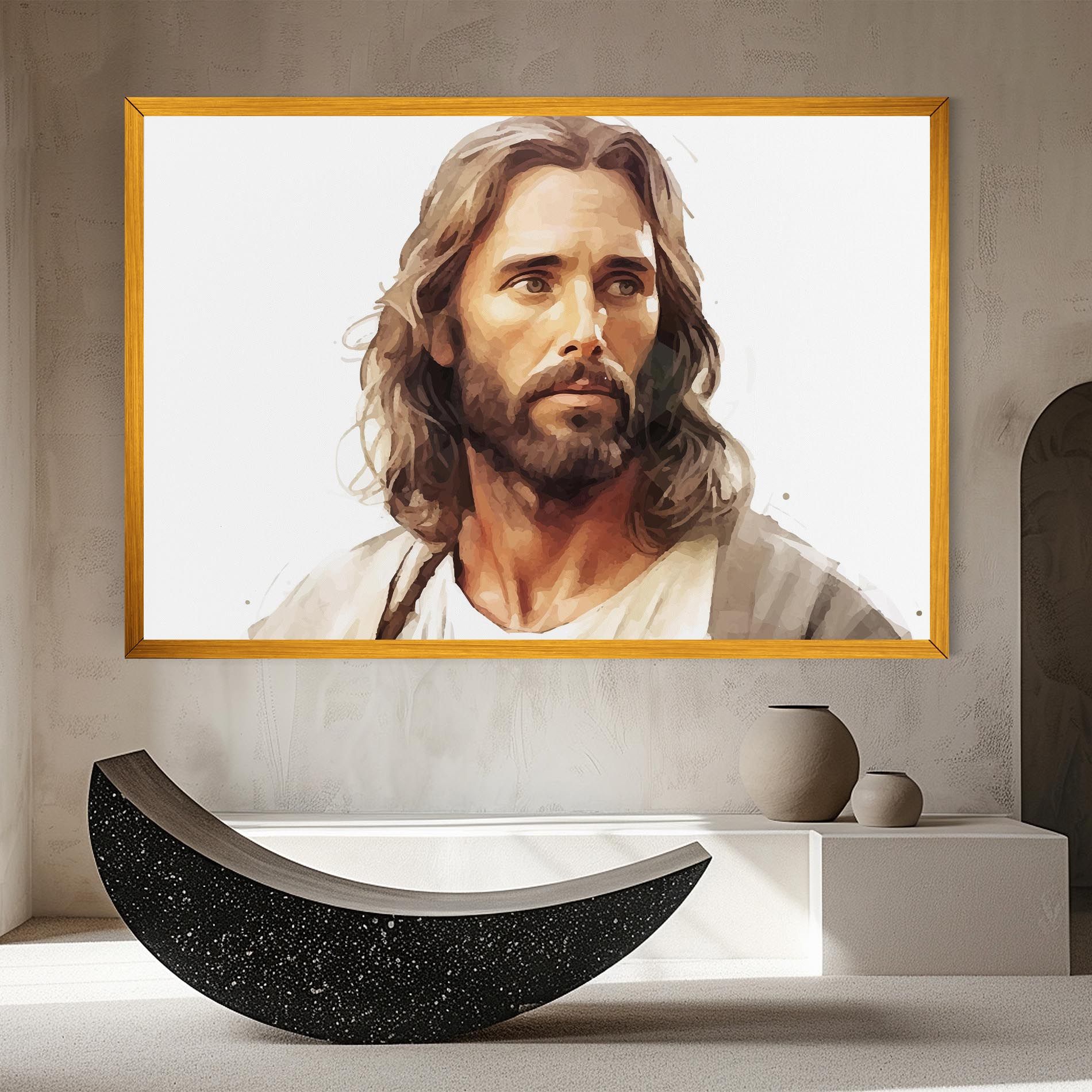 Jesus Long Hair mockup 8