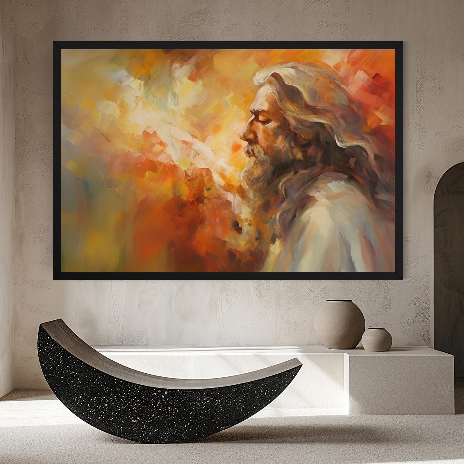 Leinwandbild Christ Oil Painting mockup 8