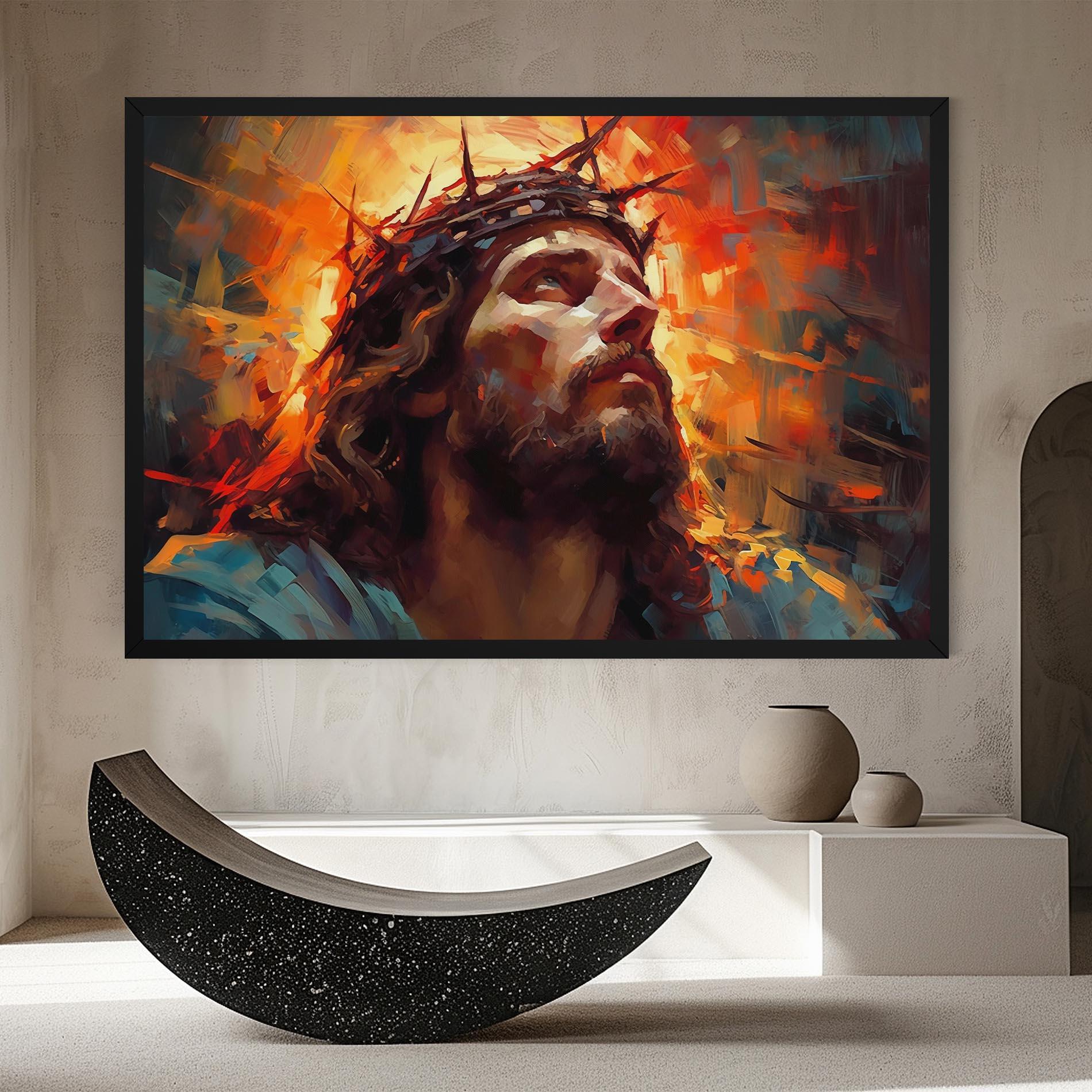 Leinwandbild Jesus Crown Light mockup 8