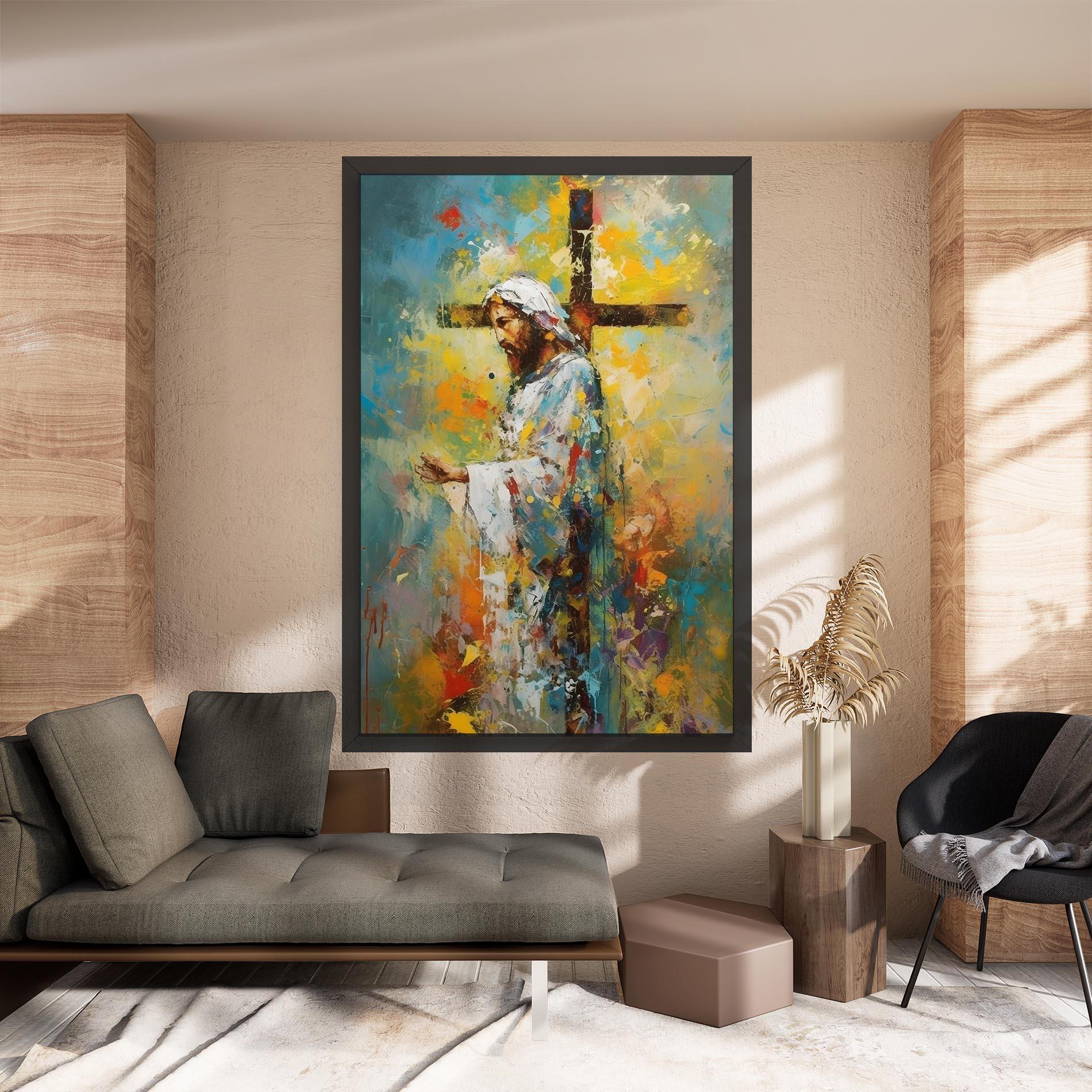 Leinwandbild Christ Art Painting mockup 8