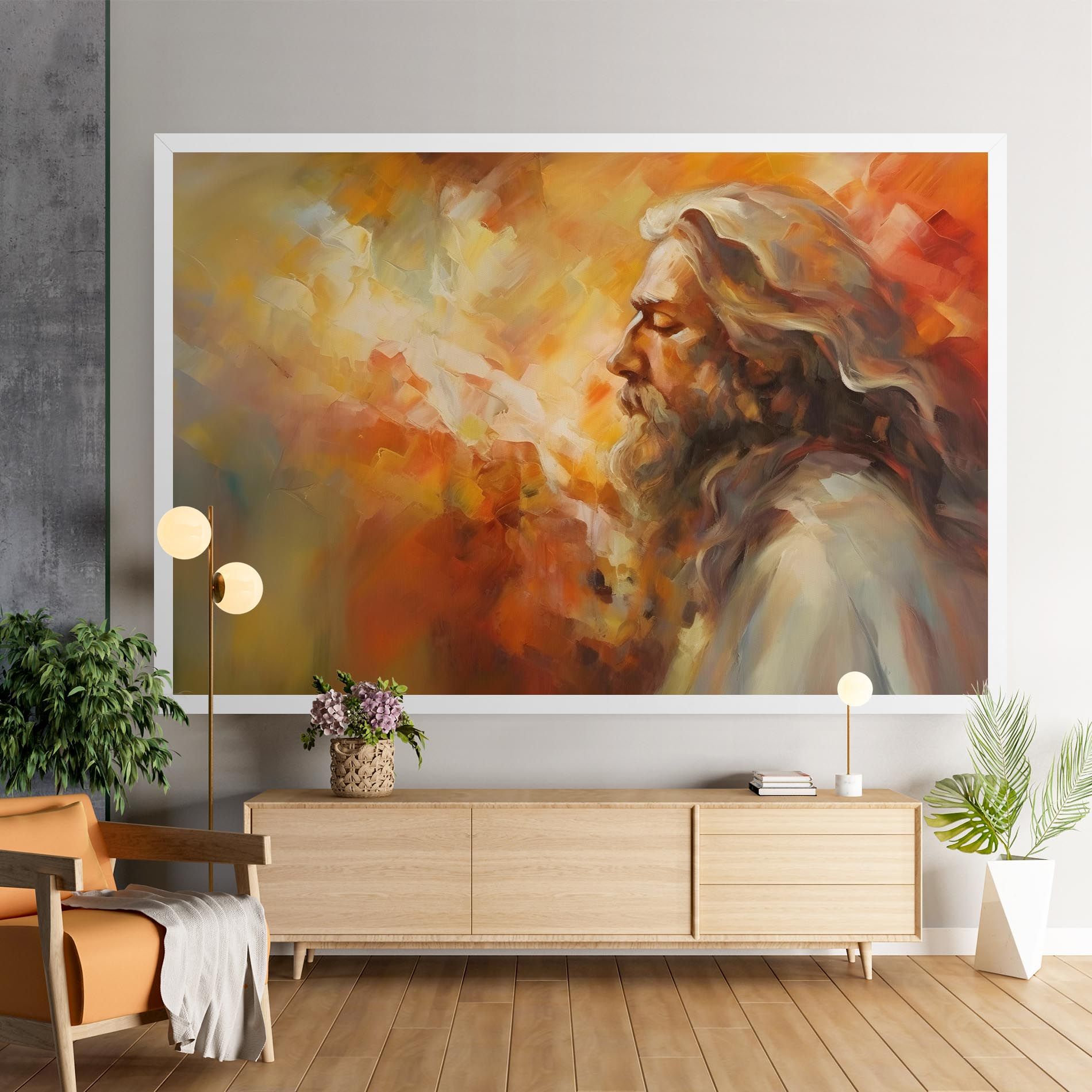 Christ Oil Painting mockup 9