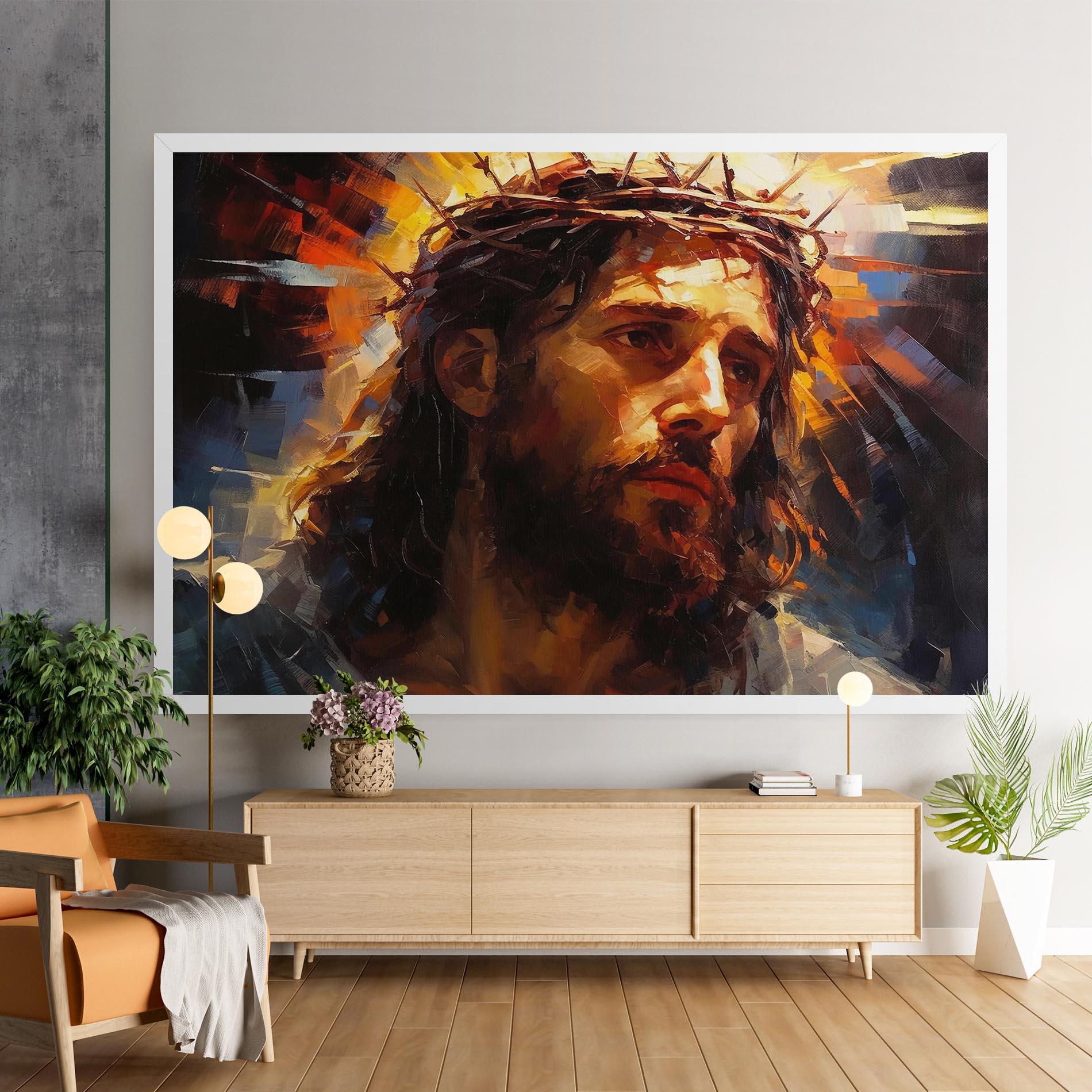 Leinwandbild Jesus Crown mockup 9