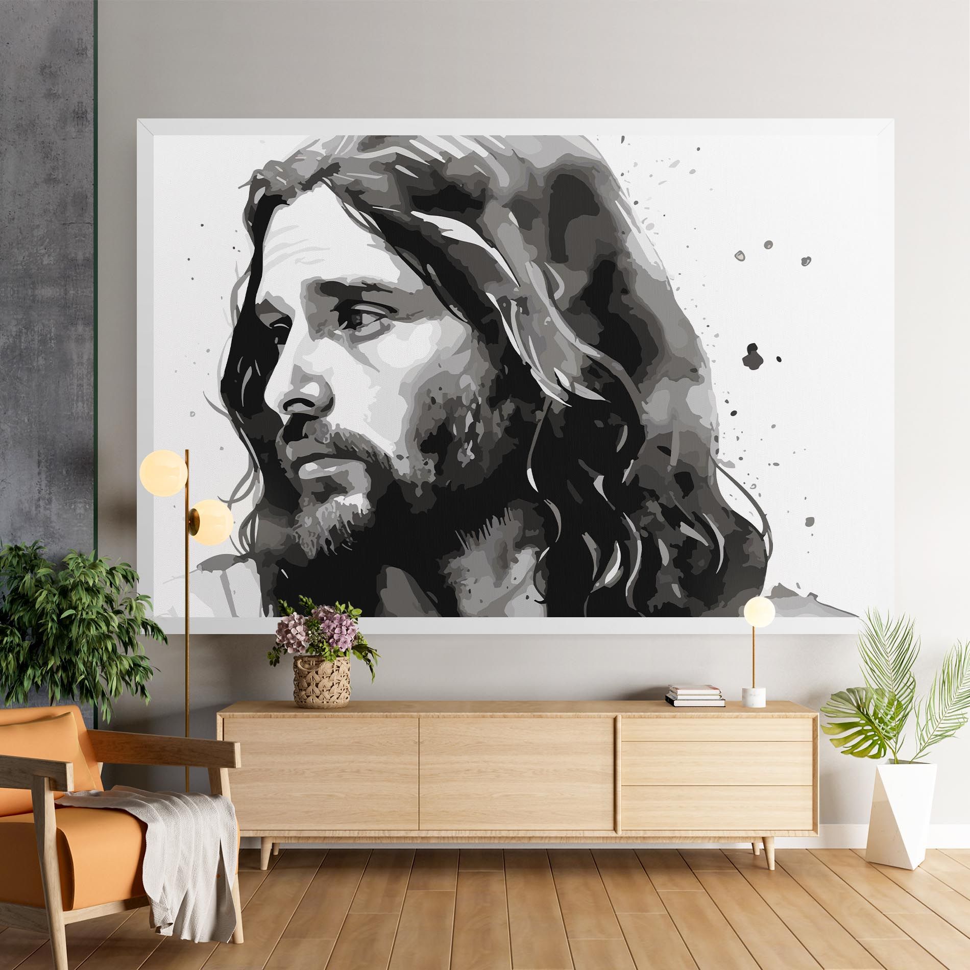 Jesus Watercolor mockup 9