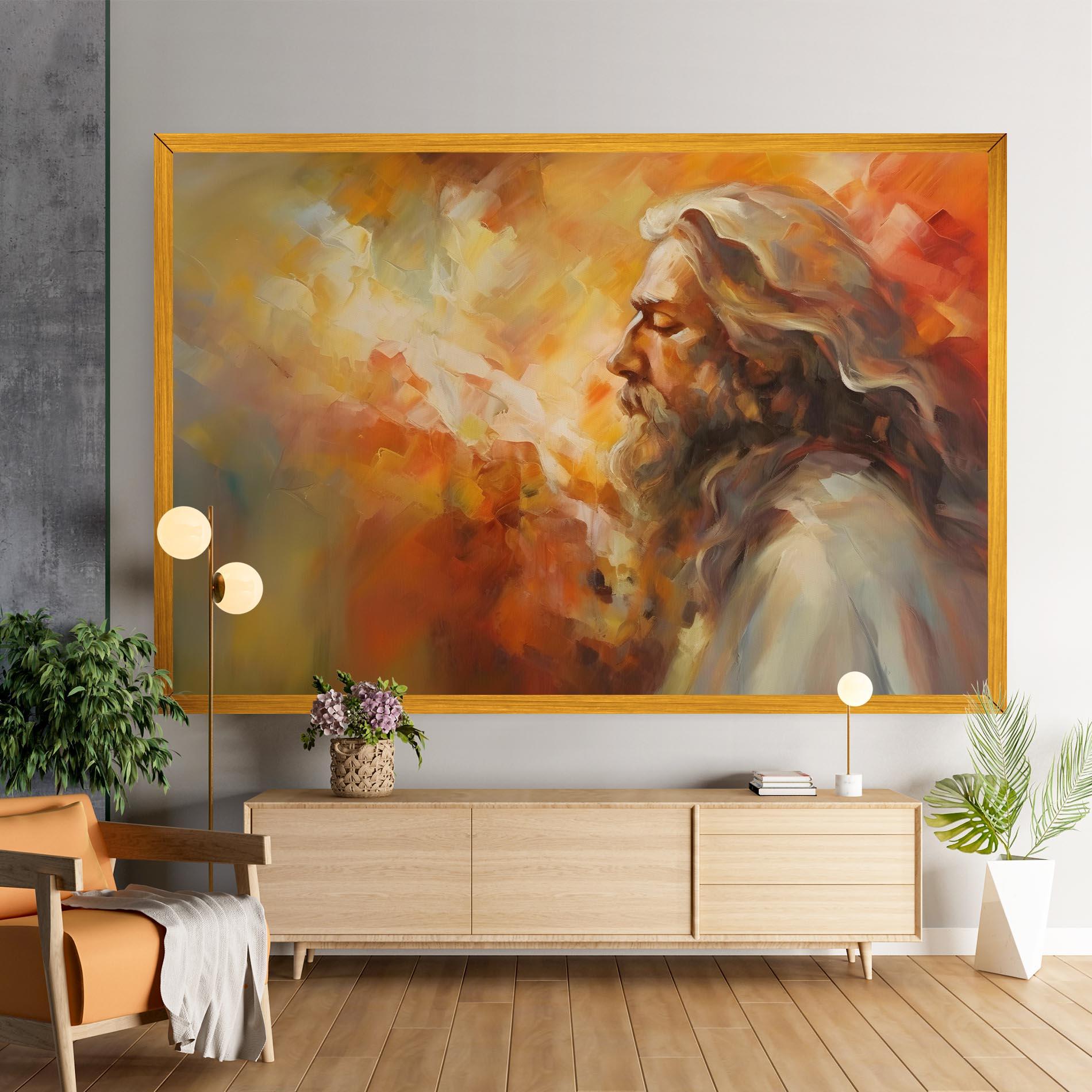 Leinwandbild Christ Oil Painting mockup 9