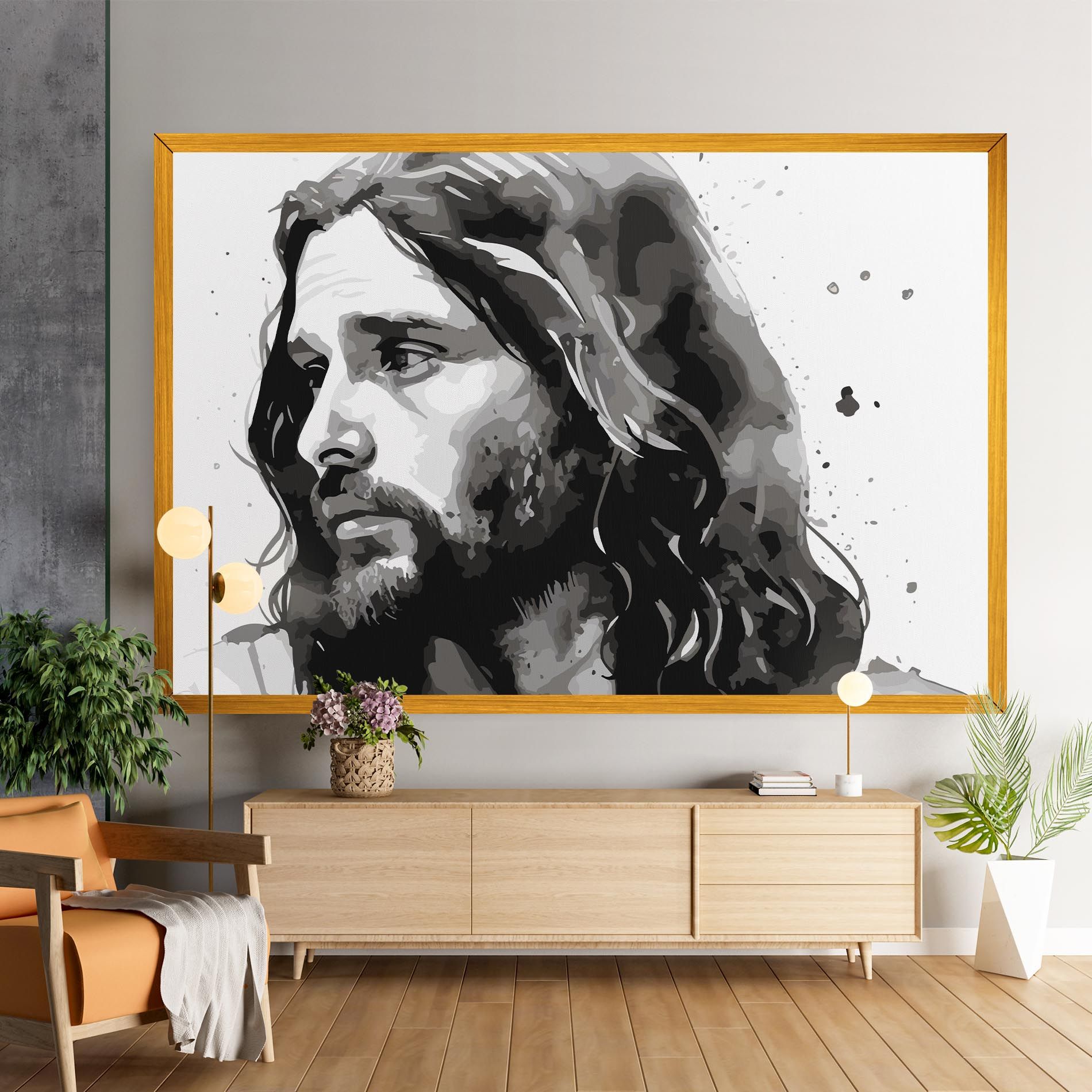 Jesus Watercolor mockup 9