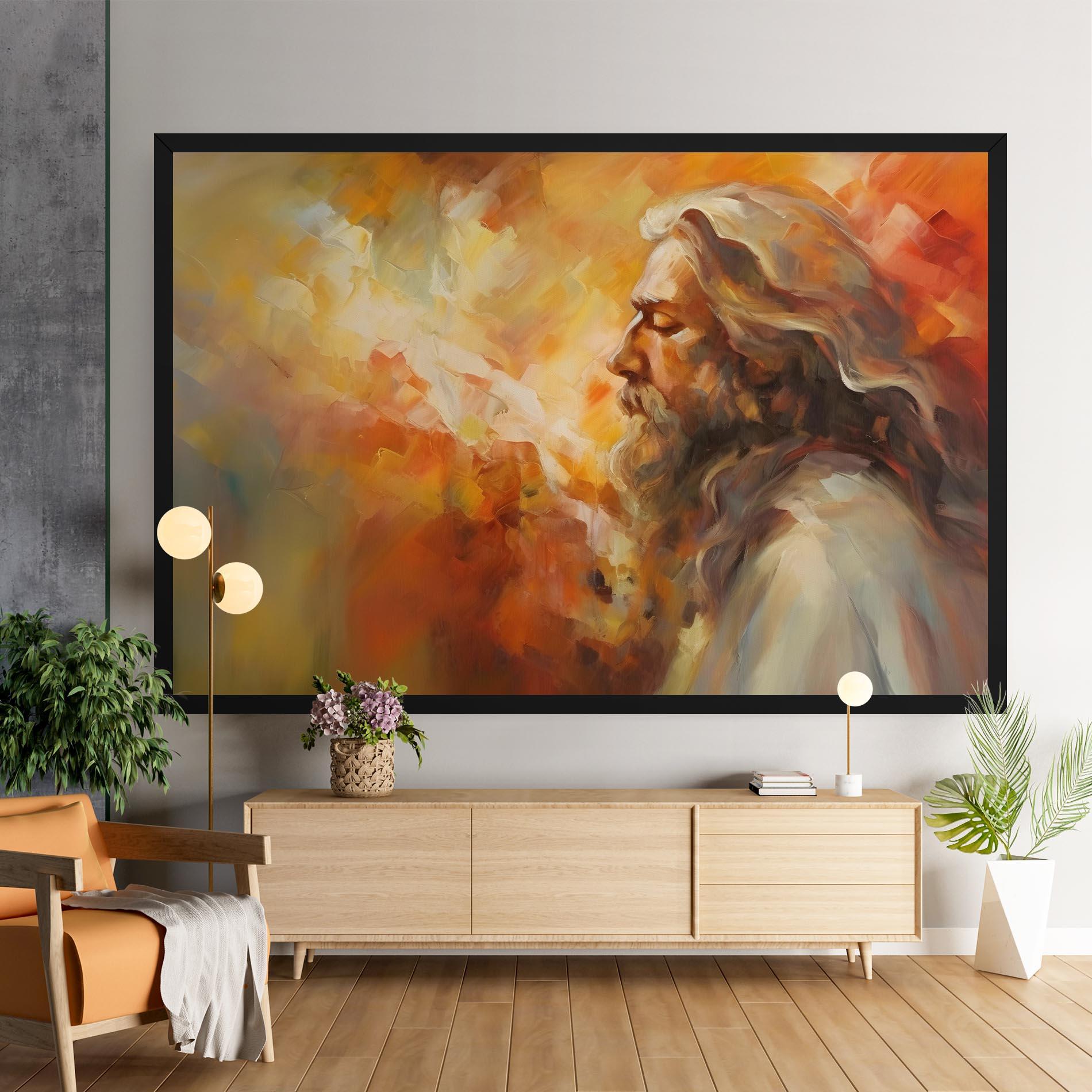 Leinwandbild Christ Oil Painting mockup 9