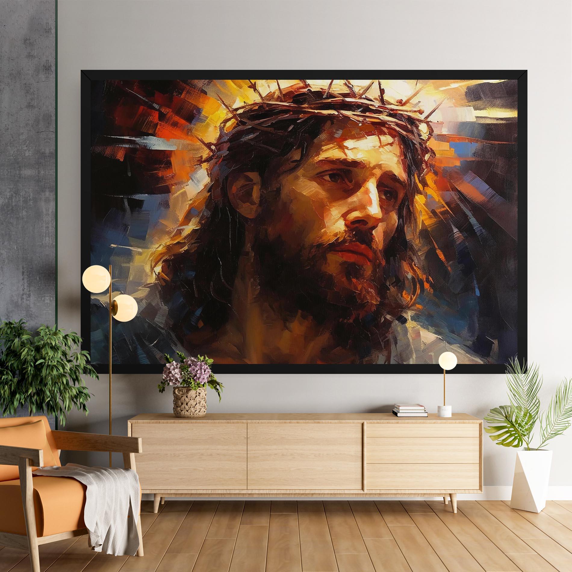 Leinwandbild Jesus Crown mockup 9