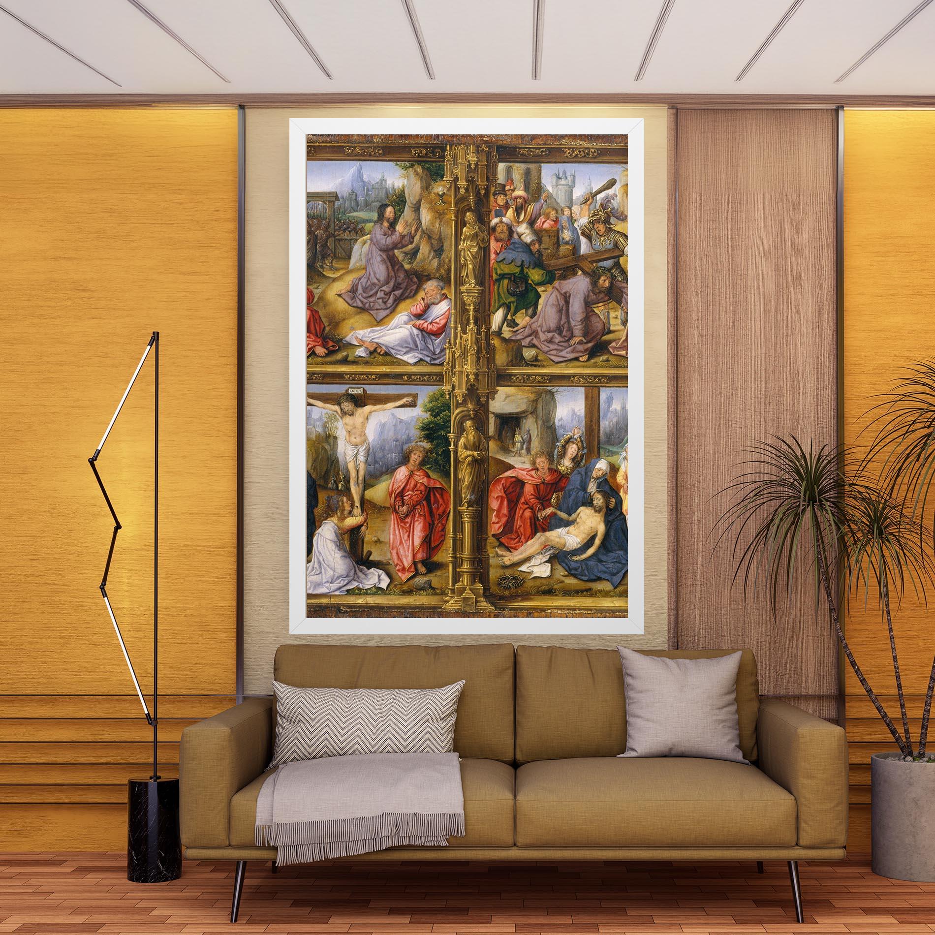 Leinwandbild Gold Window View mockup 9