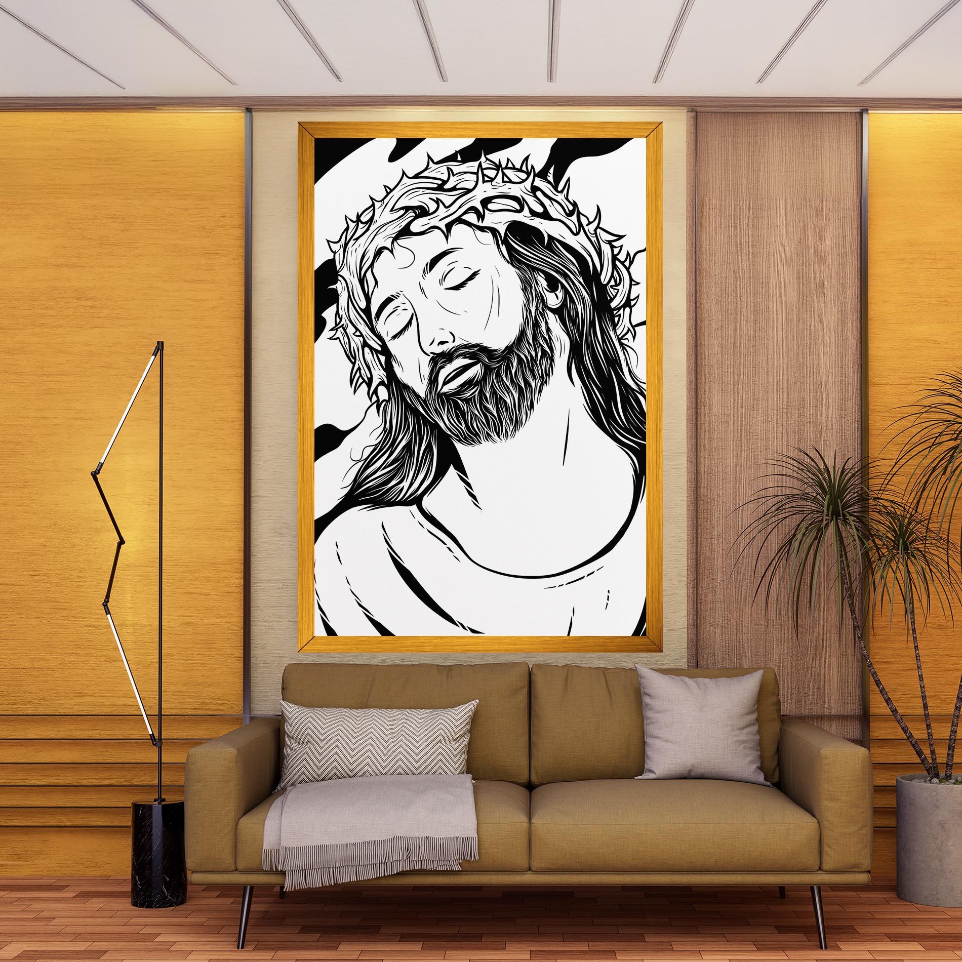 Black White Jesus mockup 9