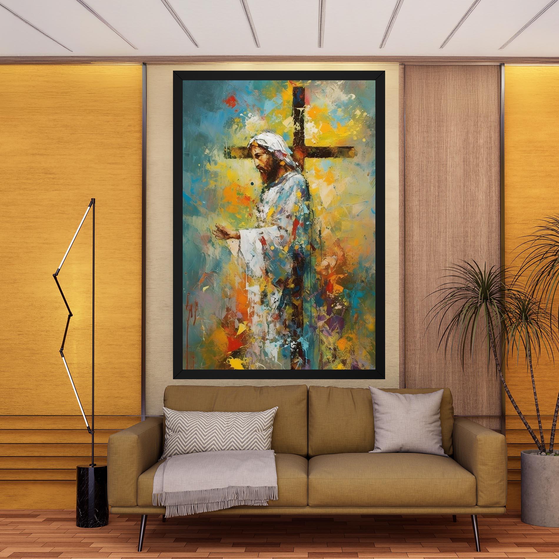 Leinwandbild Christ Art Painting mockup 9