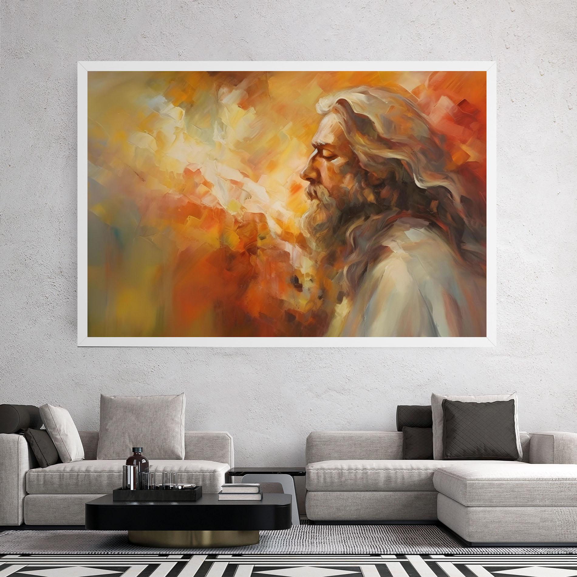 Leinwandbild Christ Oil Painting mockup 2