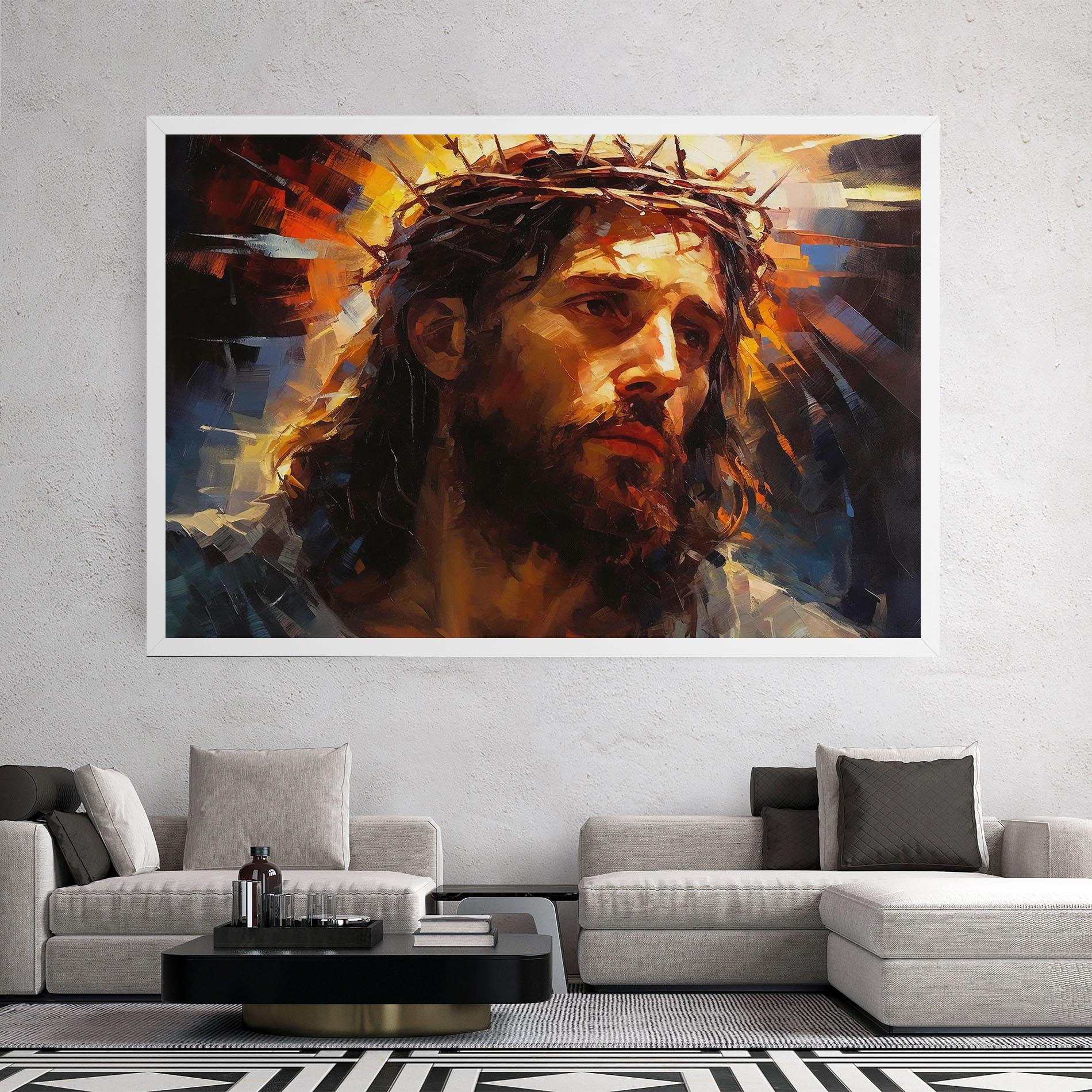 Leinwandbild Jesus Crown mockup 2