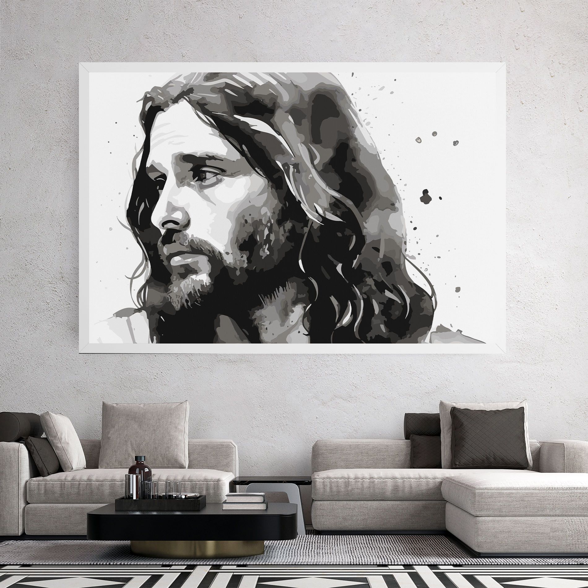 Jesus Watercolor mockup 2