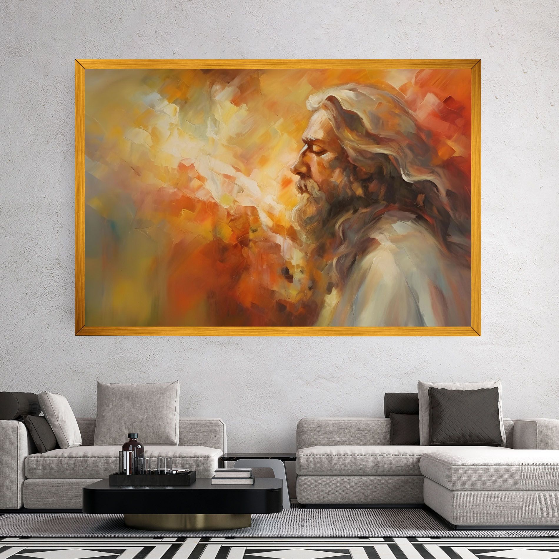 Christ Oil Painting mockup 2