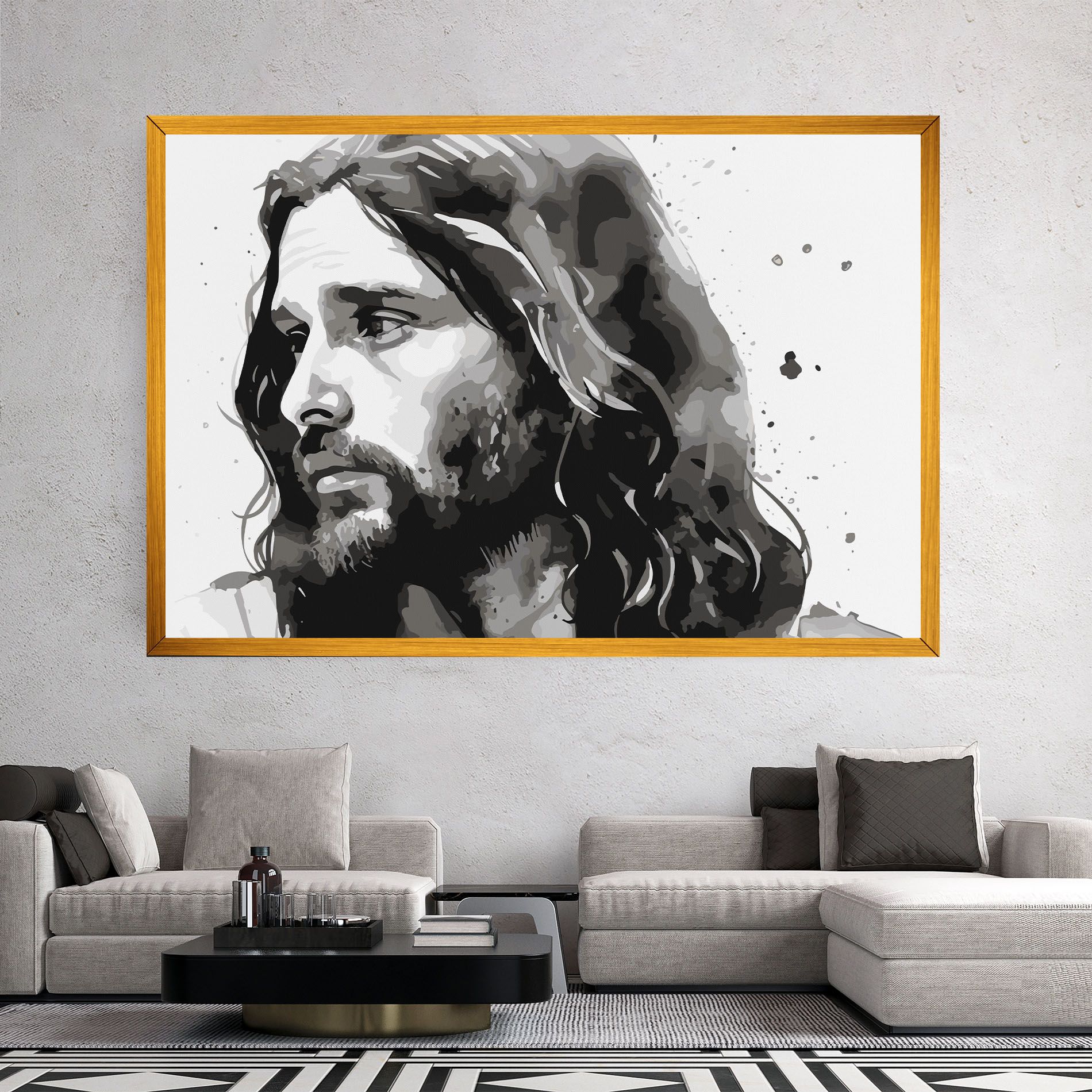 Jesus Watercolor mockup 2