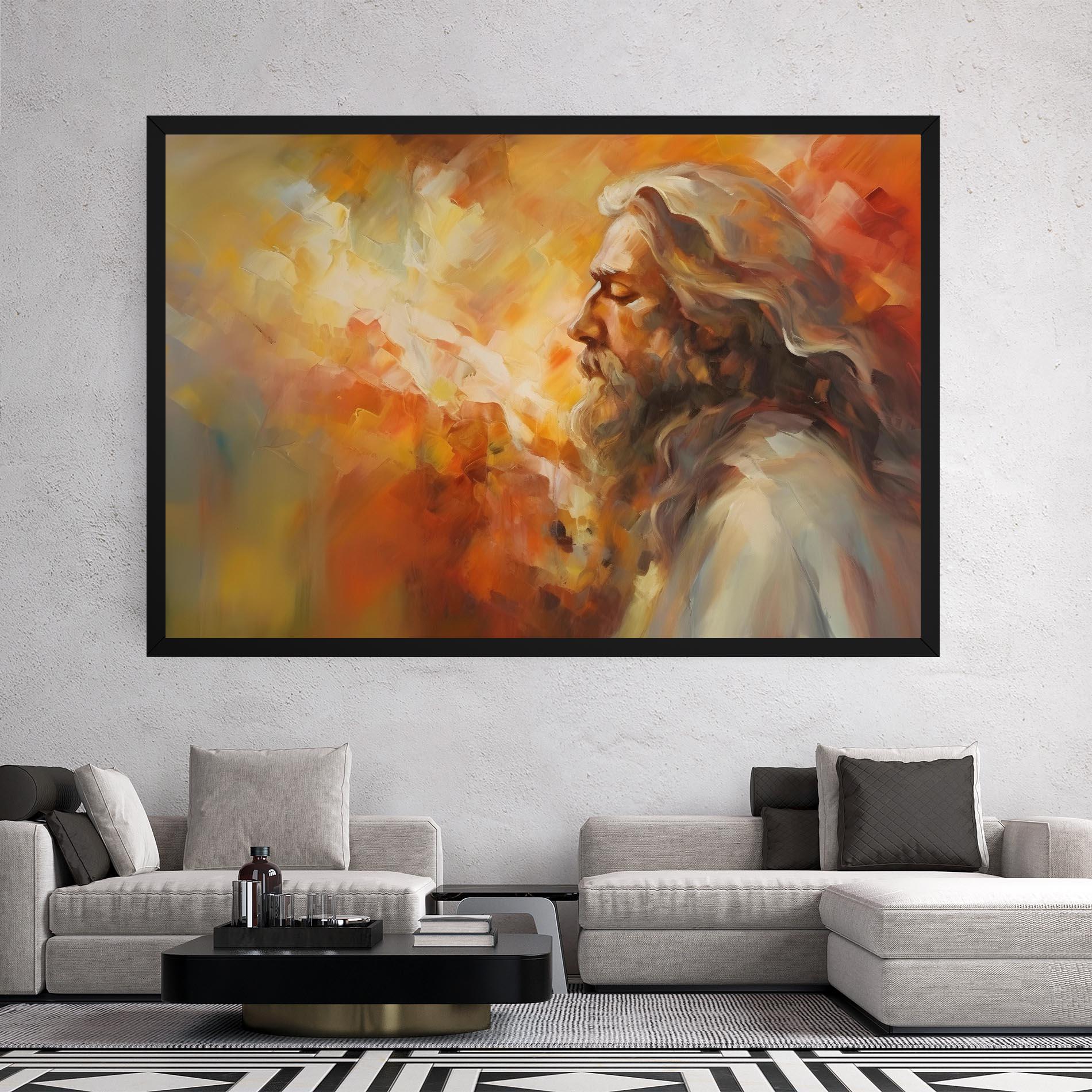 Leinwandbild Christ Oil Painting mockup 2