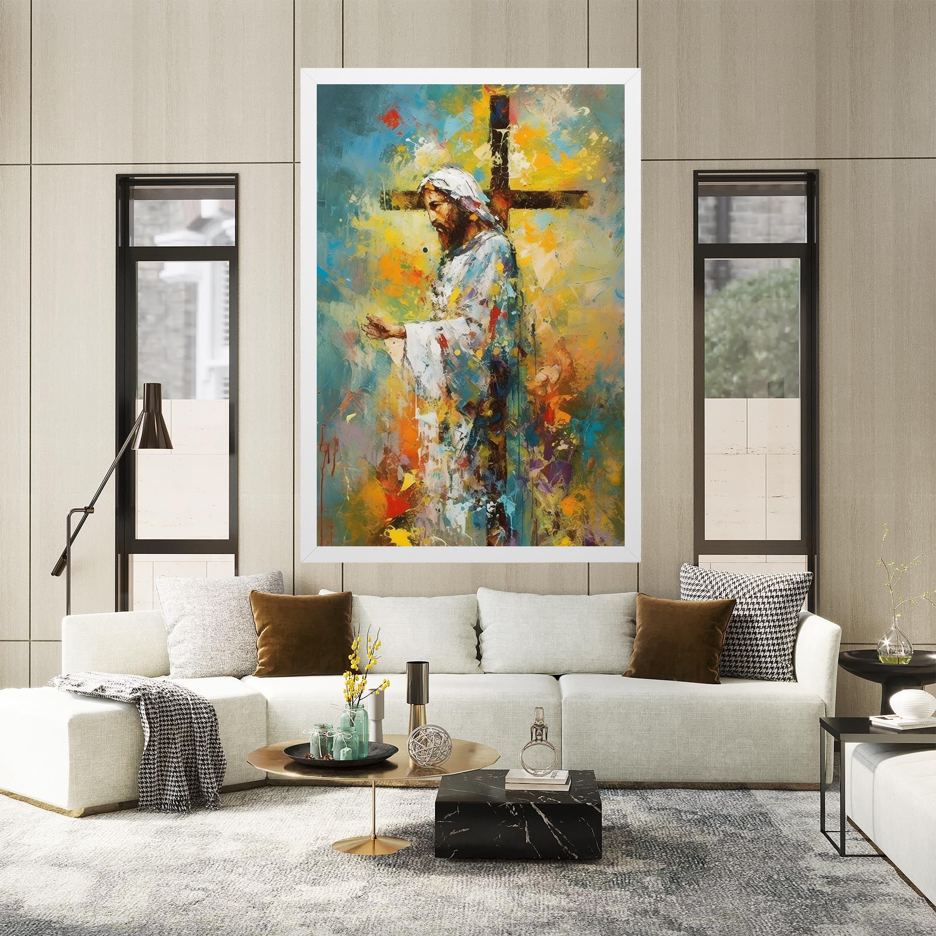 Christ Art Painting mockup 2