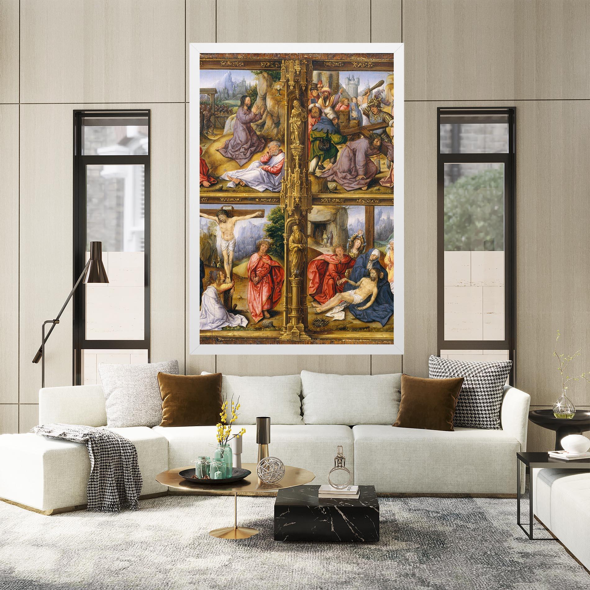 Leinwandbild Gold Window View mockup 2