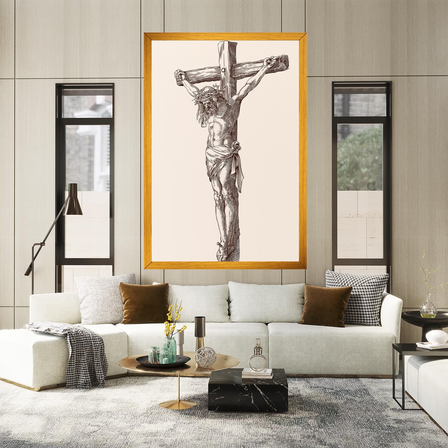 Brown Cross Jesus mockup 2
