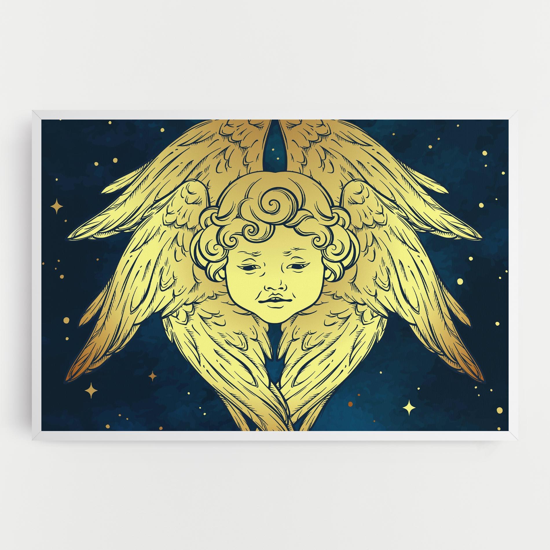 Leinwandbild Gold Wings Angel mockup 0