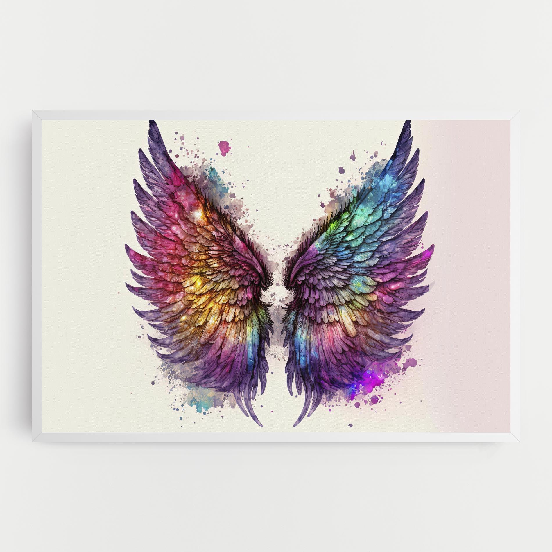Leinwandbild Magic Watercolor Wings mockup 0