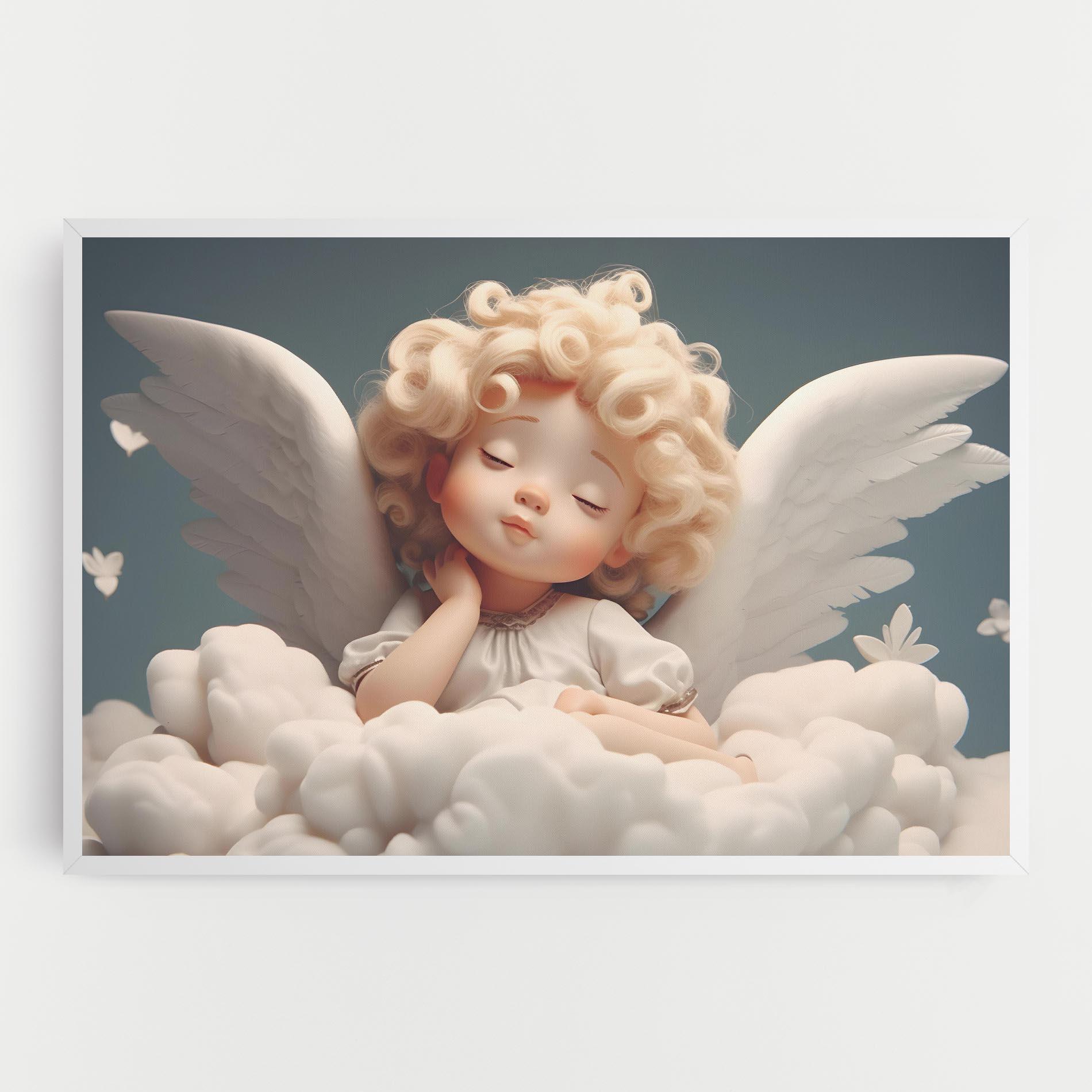 Leinwandbild Statue Baby Angel mockup 0