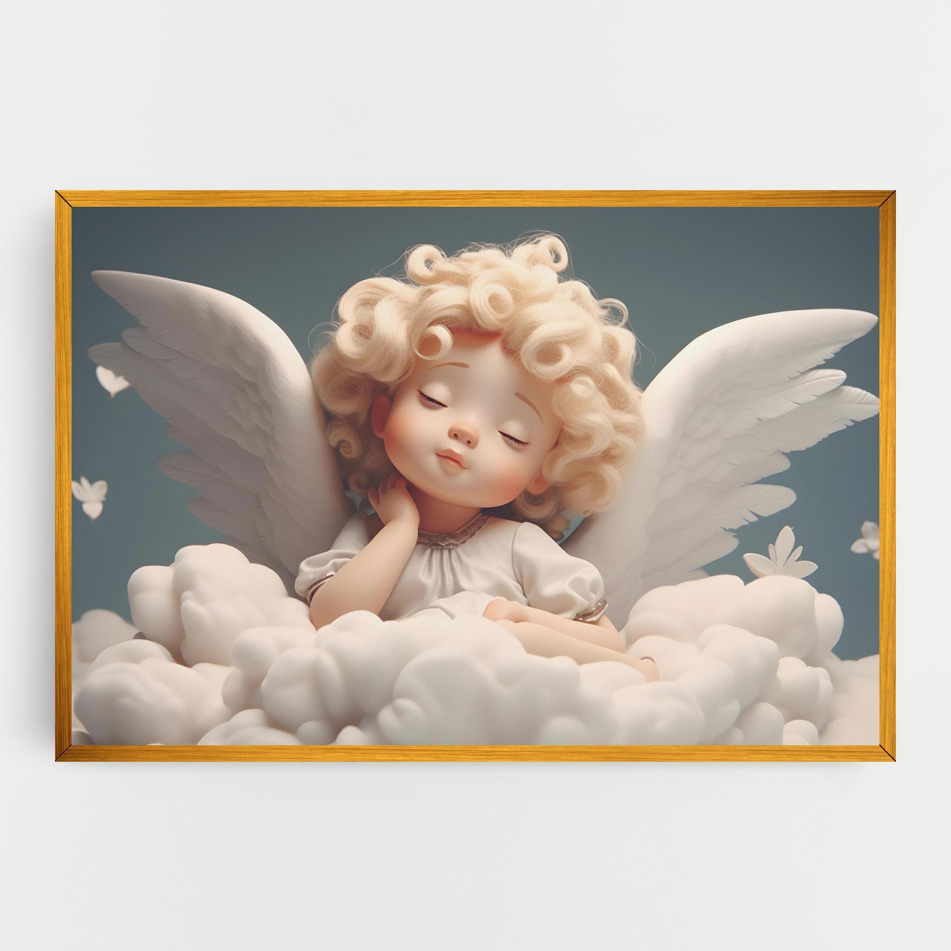 Leinwandbild Statue Baby Angel mockup 0