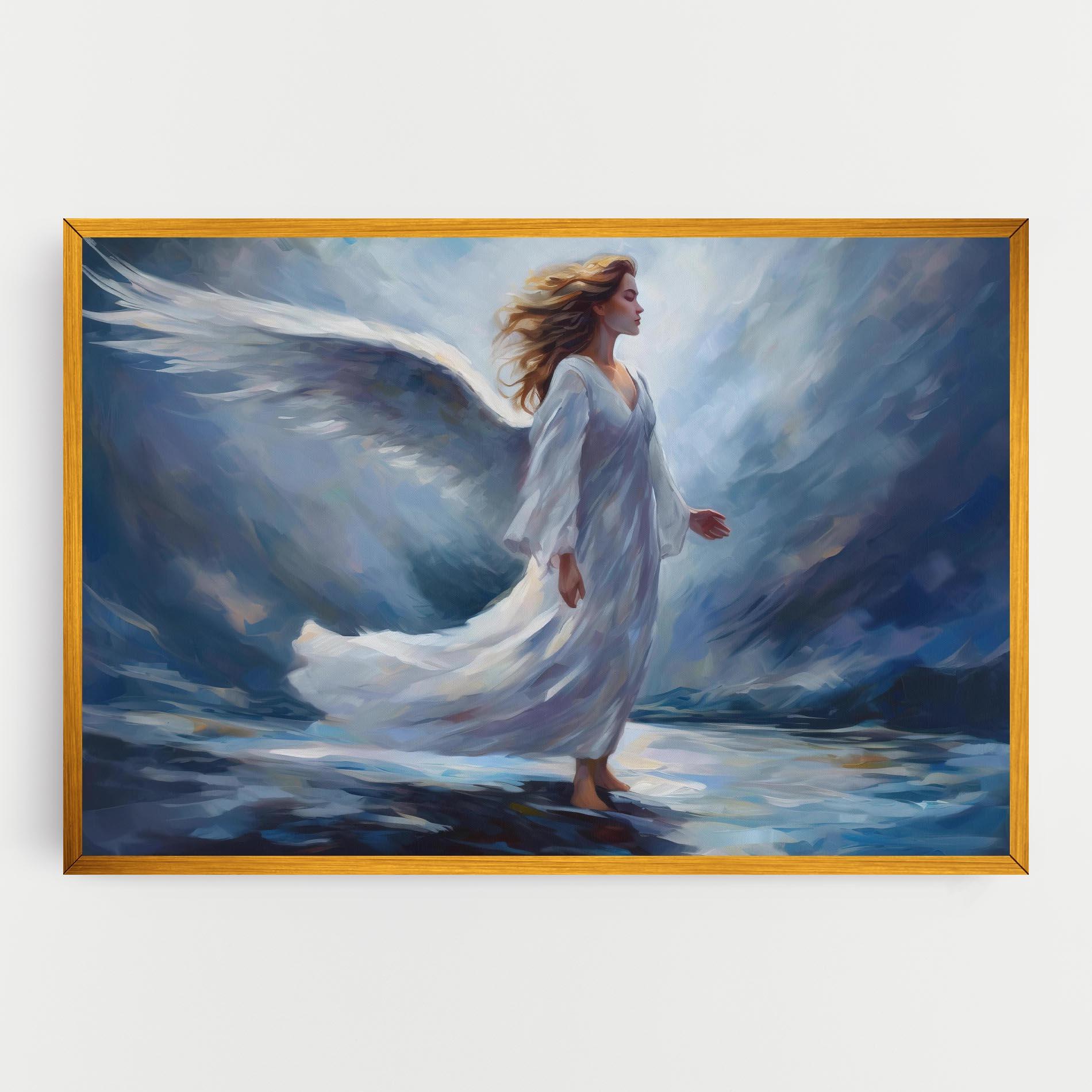 Leinwandbild Wind Angel Woman mockup 0