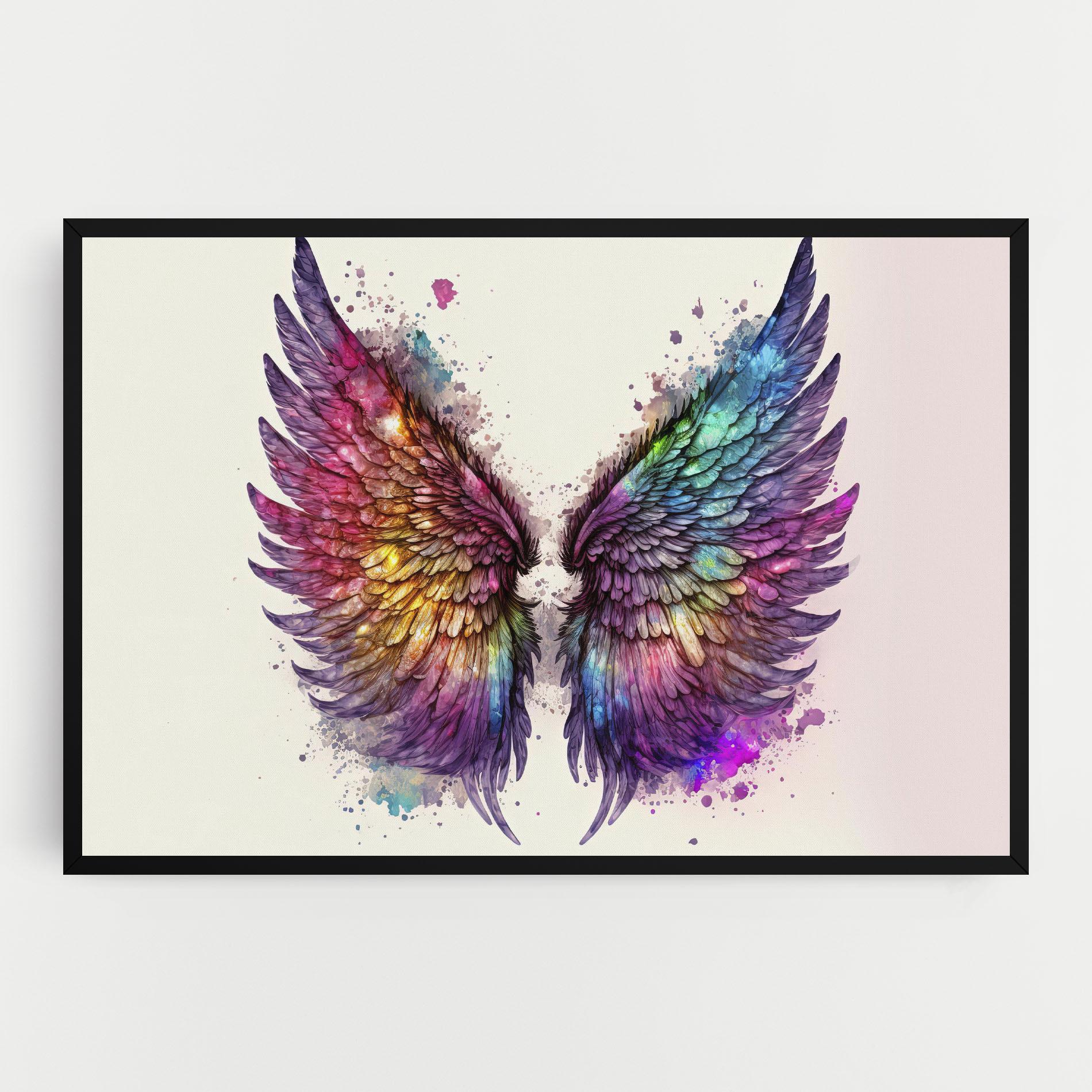 Leinwandbild Magic Watercolor Wings mockup 0