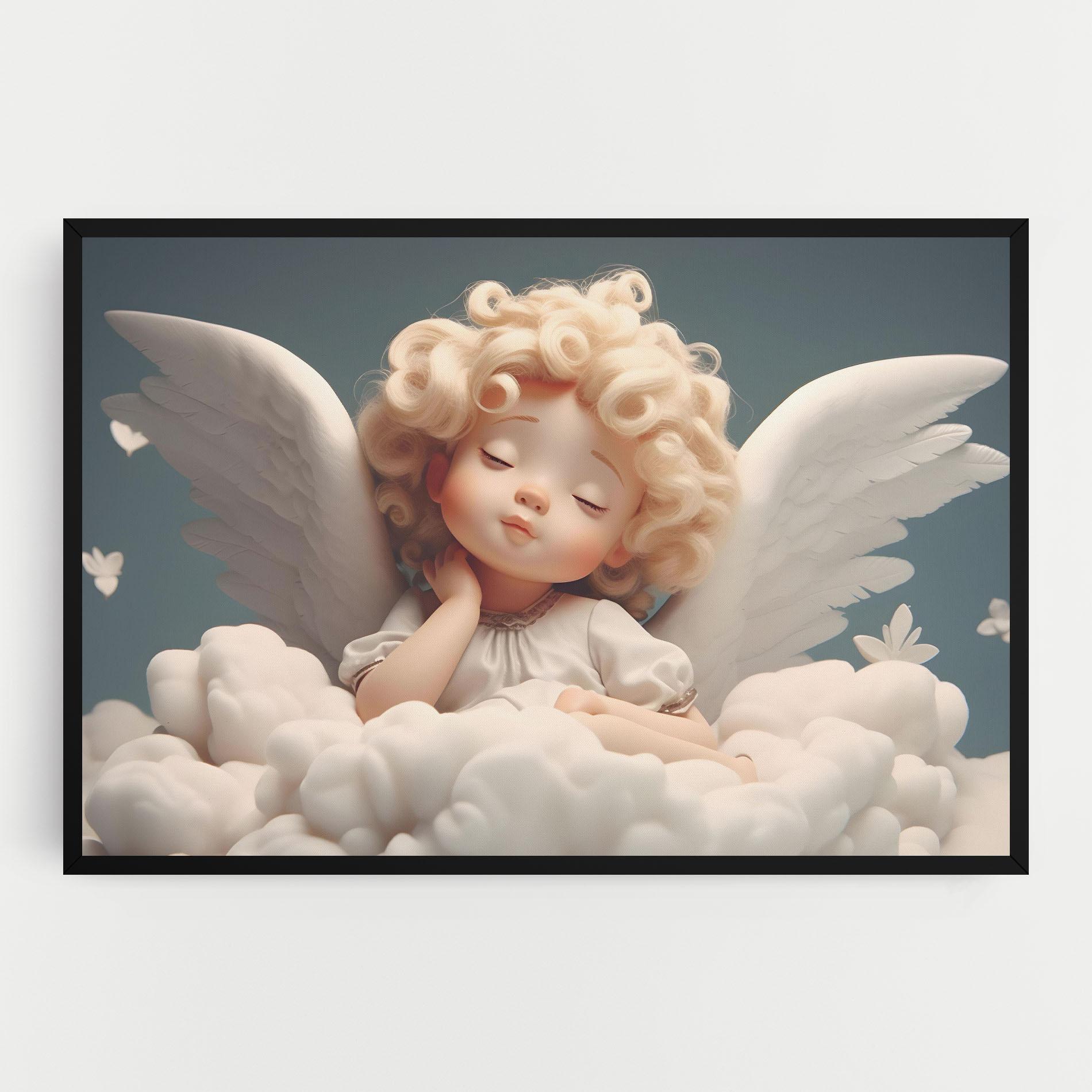 Leinwandbild Statue Baby Angel mockup 0