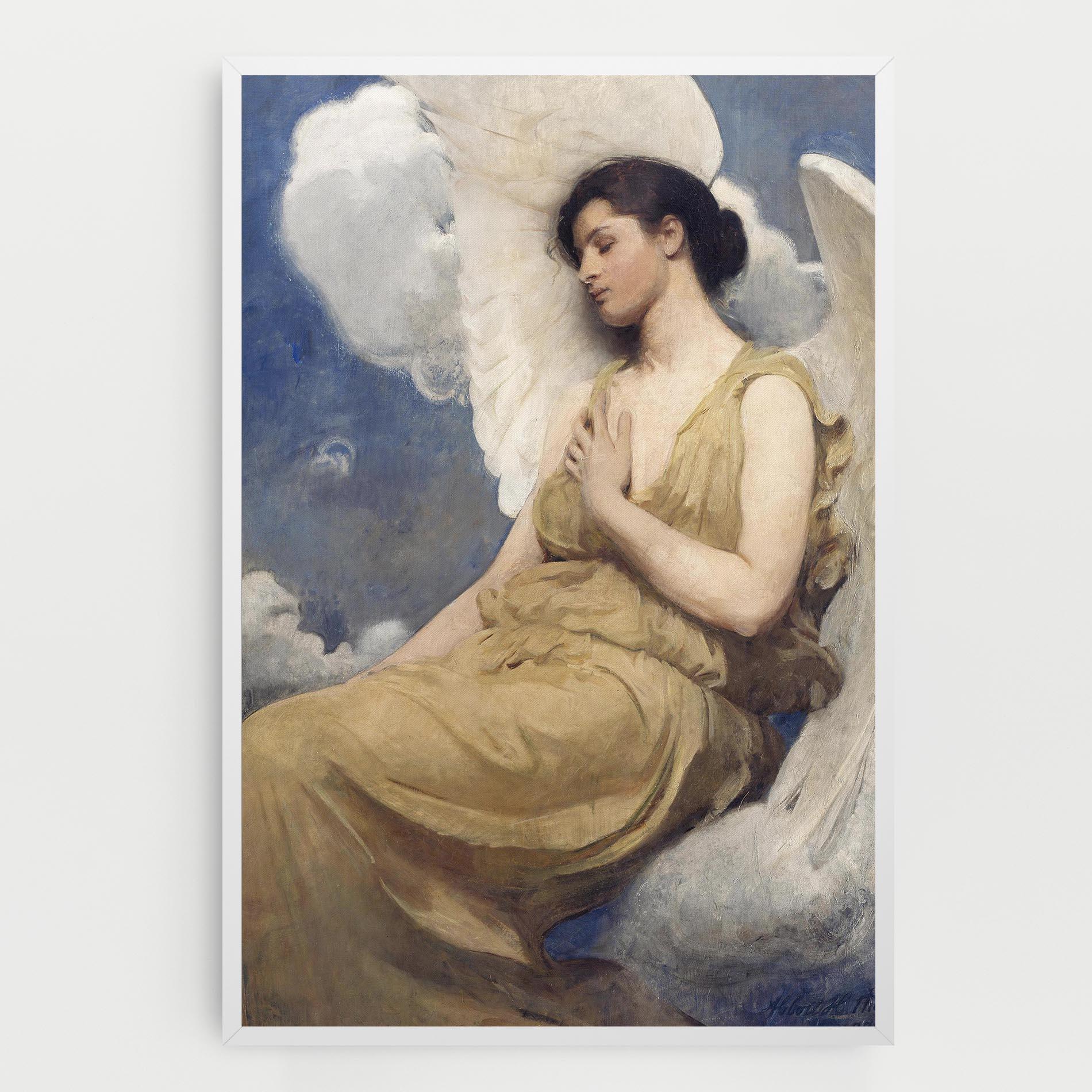 Leinwandbild Angel Woman Painting mockup 0