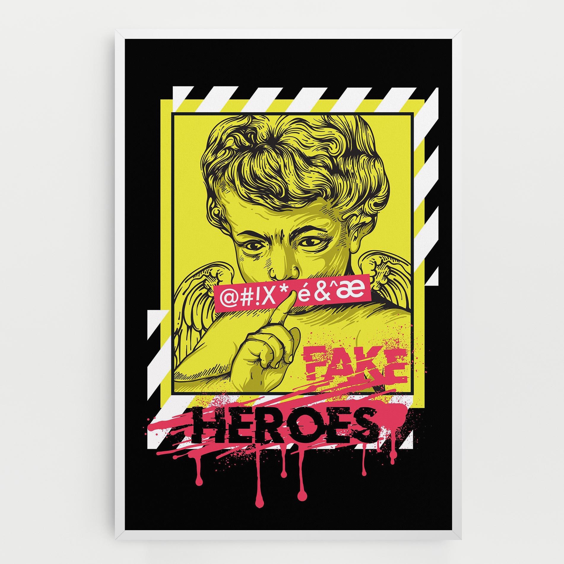 Leinwandbild Fake Heroes mockup 0