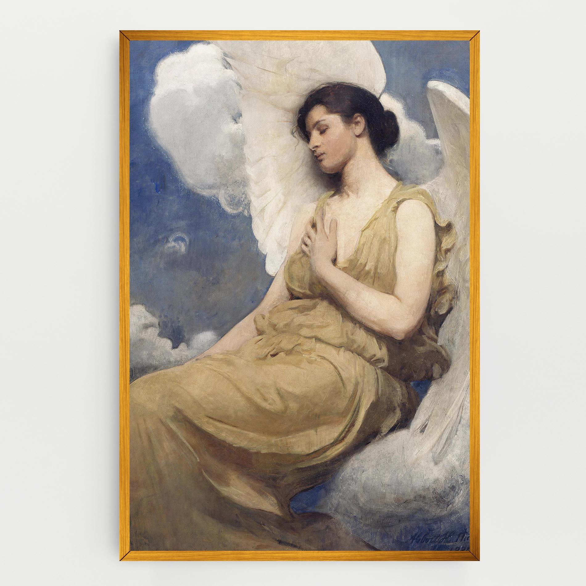 Leinwandbild Angel Woman Painting mockup 0