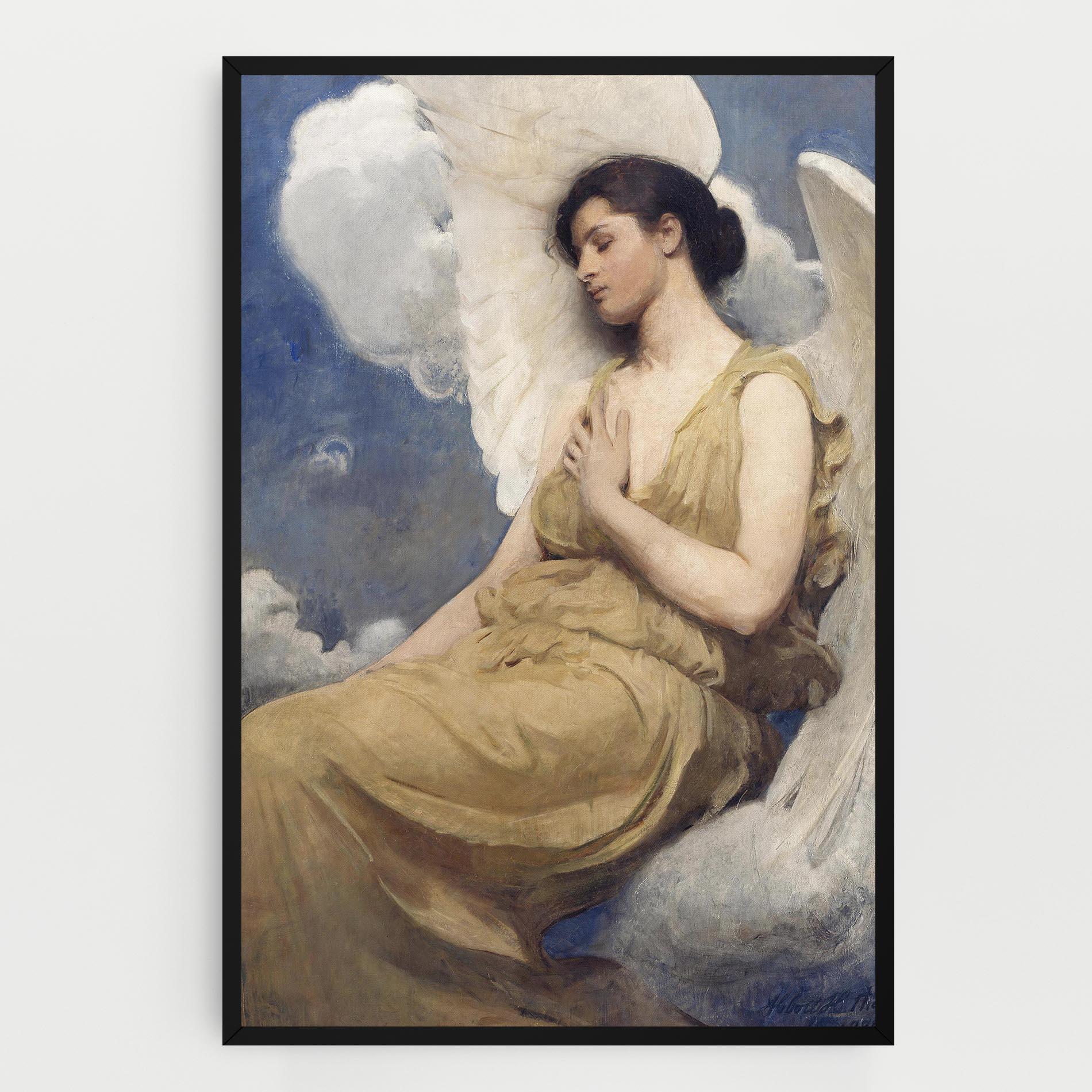 Leinwandbild Angel Woman Painting mockup 0