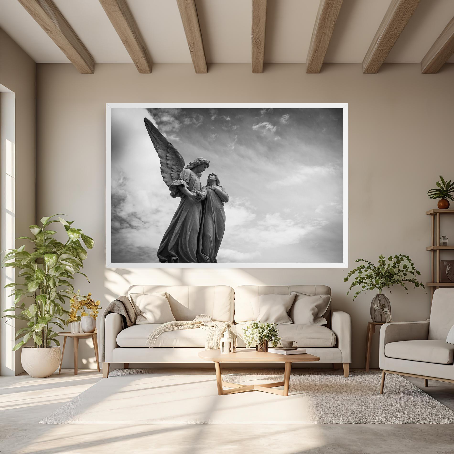 Leinwandbild Grey Stone Angels mockup 6