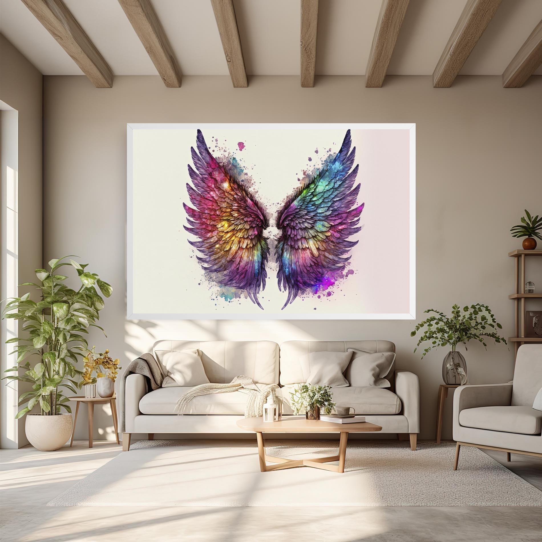 Leinwandbild Magic Watercolor Wings mockup 6