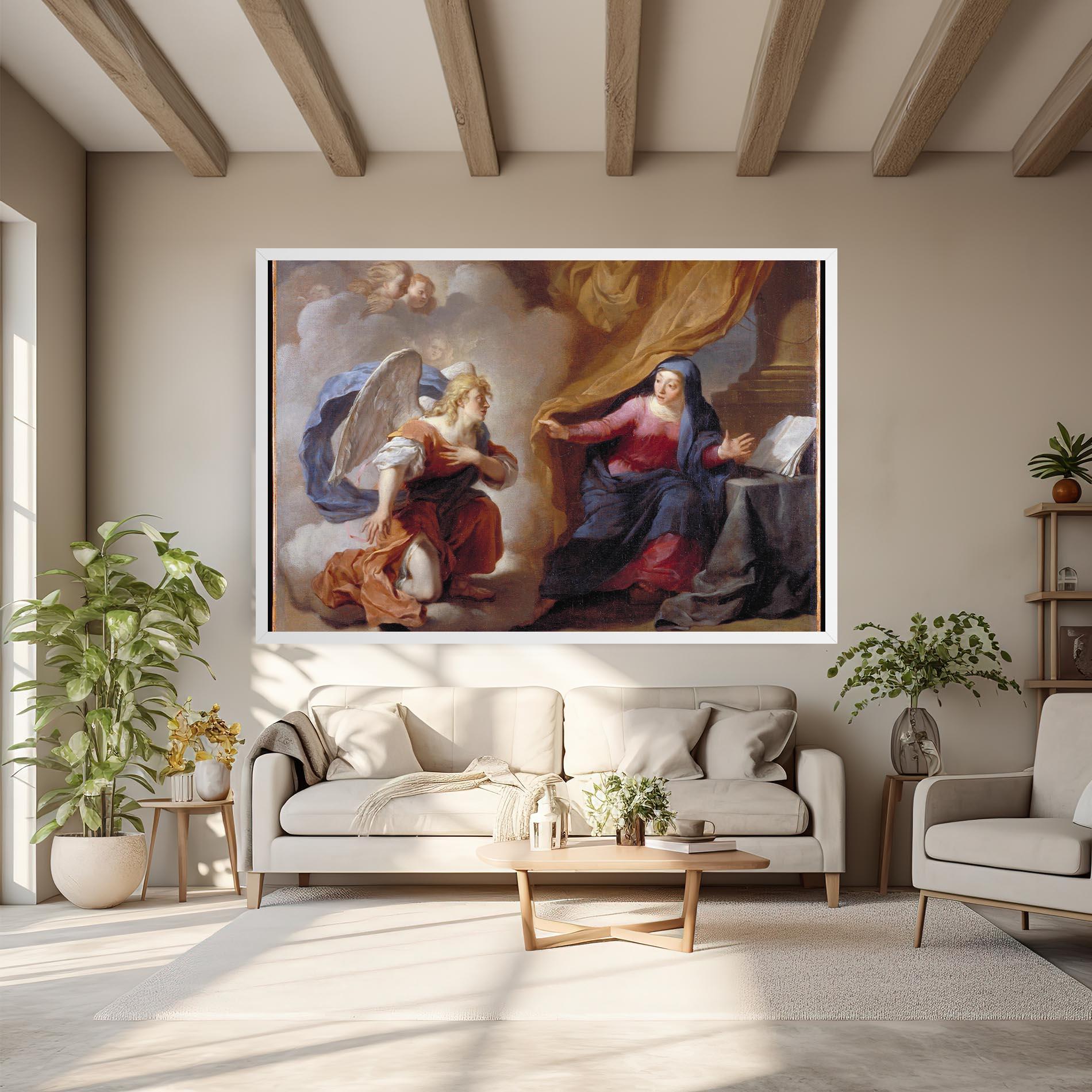 Leinwandbild Painting Old Angel mockup 6