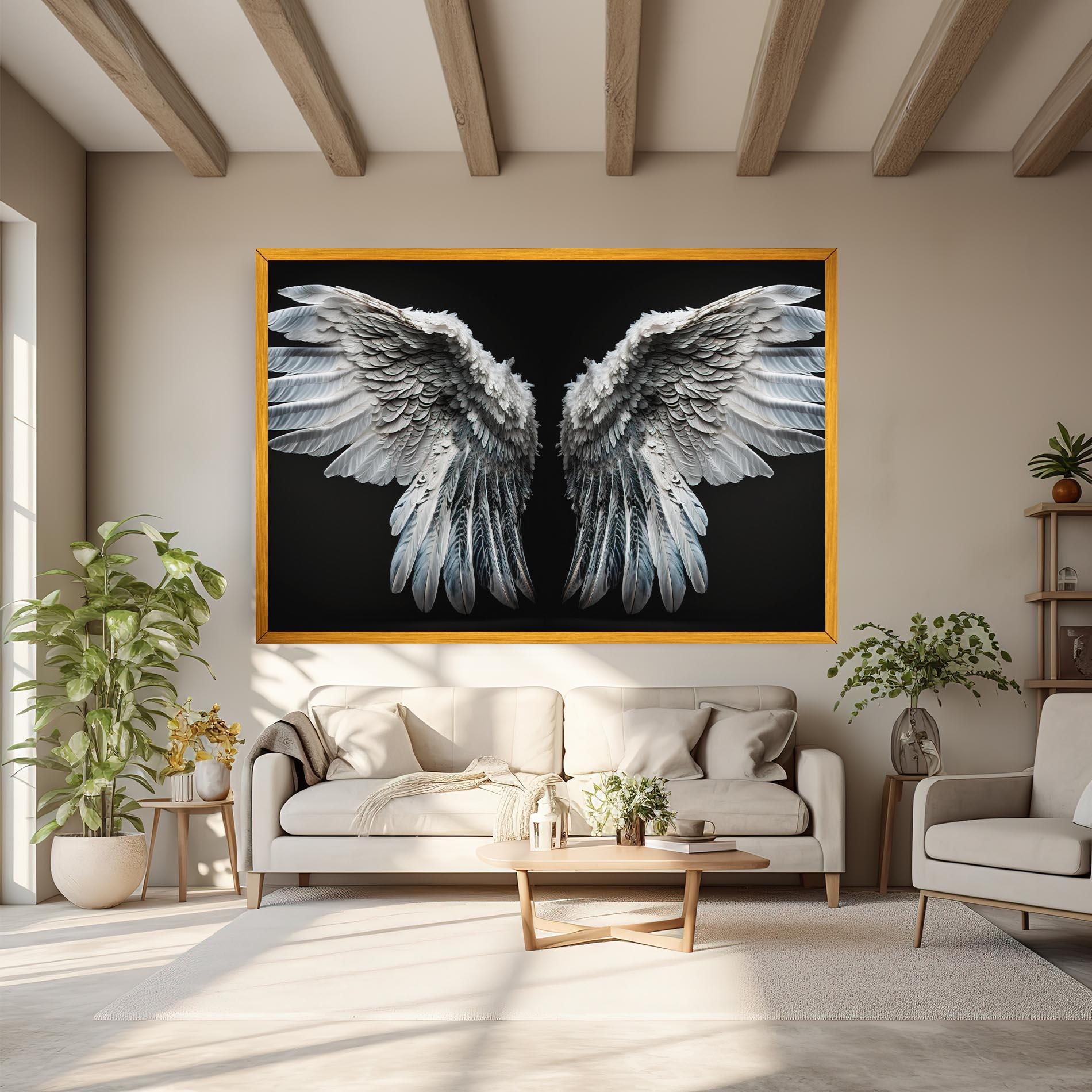 Leinwandbild Big Angel Wings mockup 6