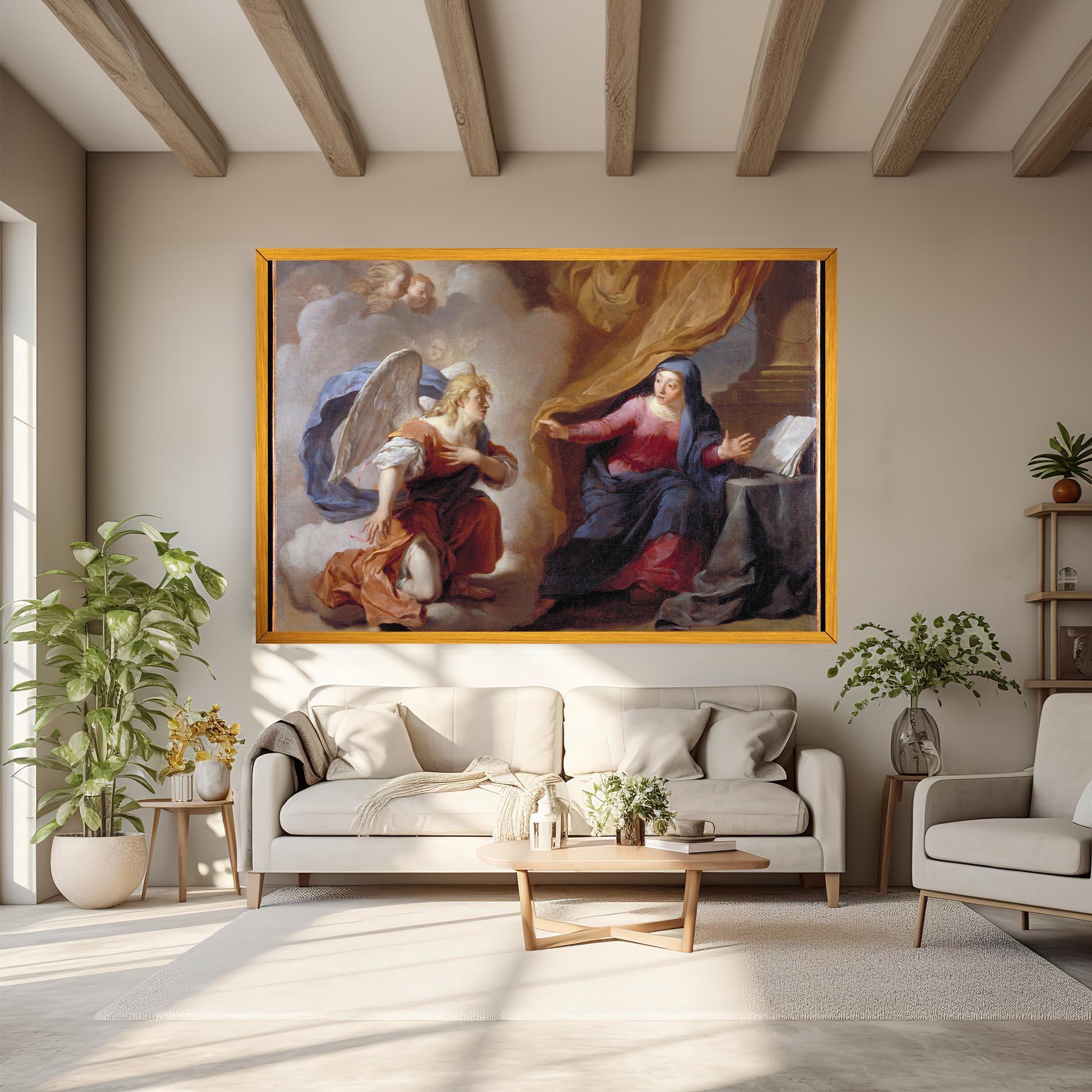 Leinwandbild Painting Old Angel mockup 6