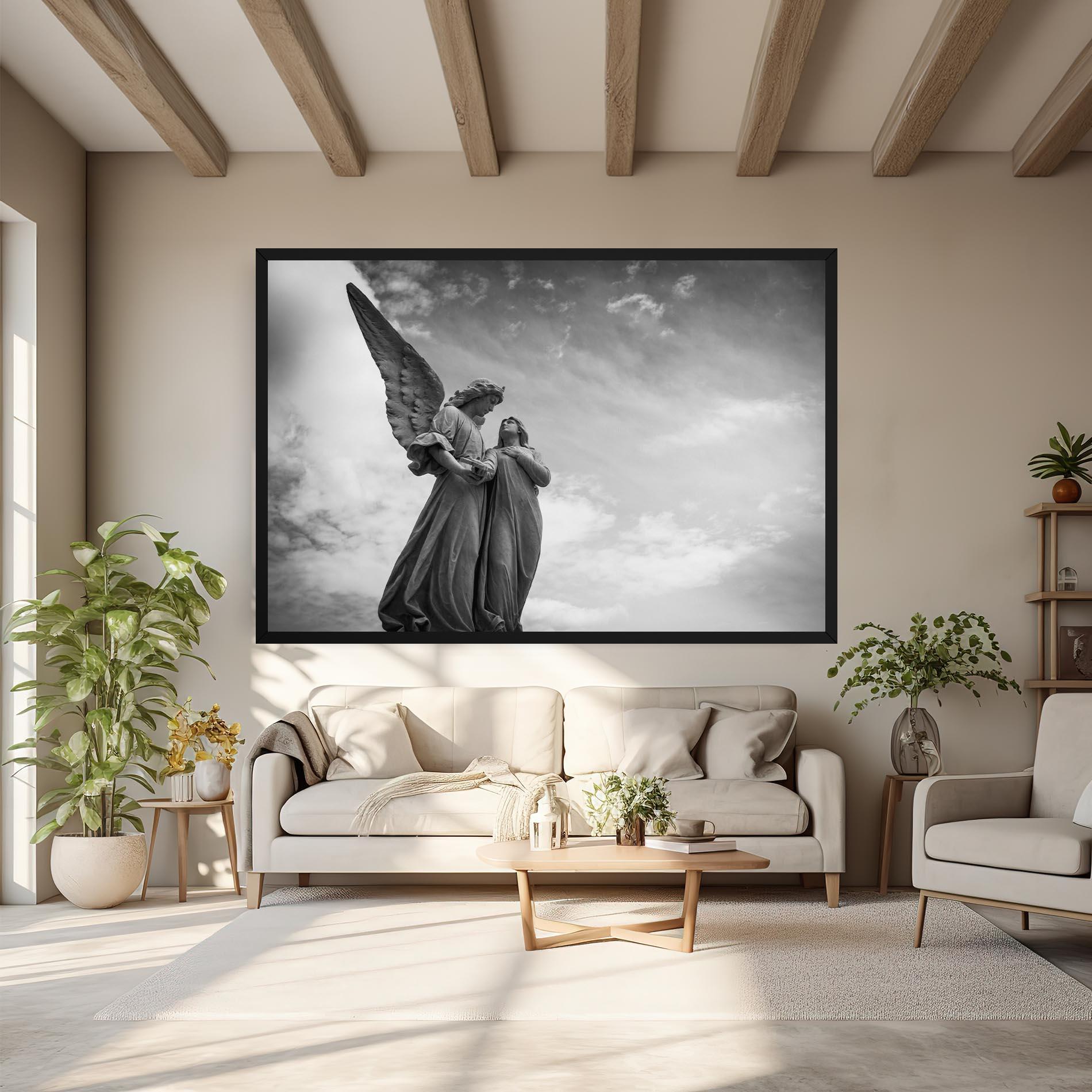 Leinwandbild Grey Stone Angels mockup 6