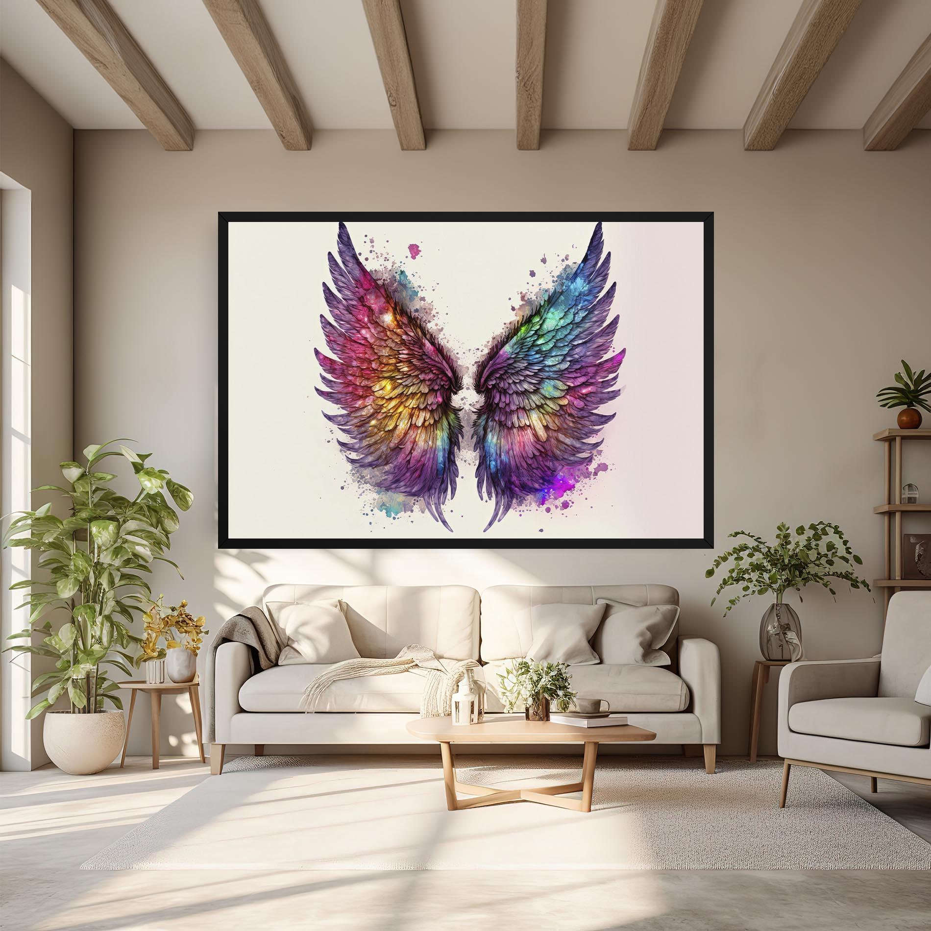 Leinwandbild Magic Watercolor Wings mockup 6