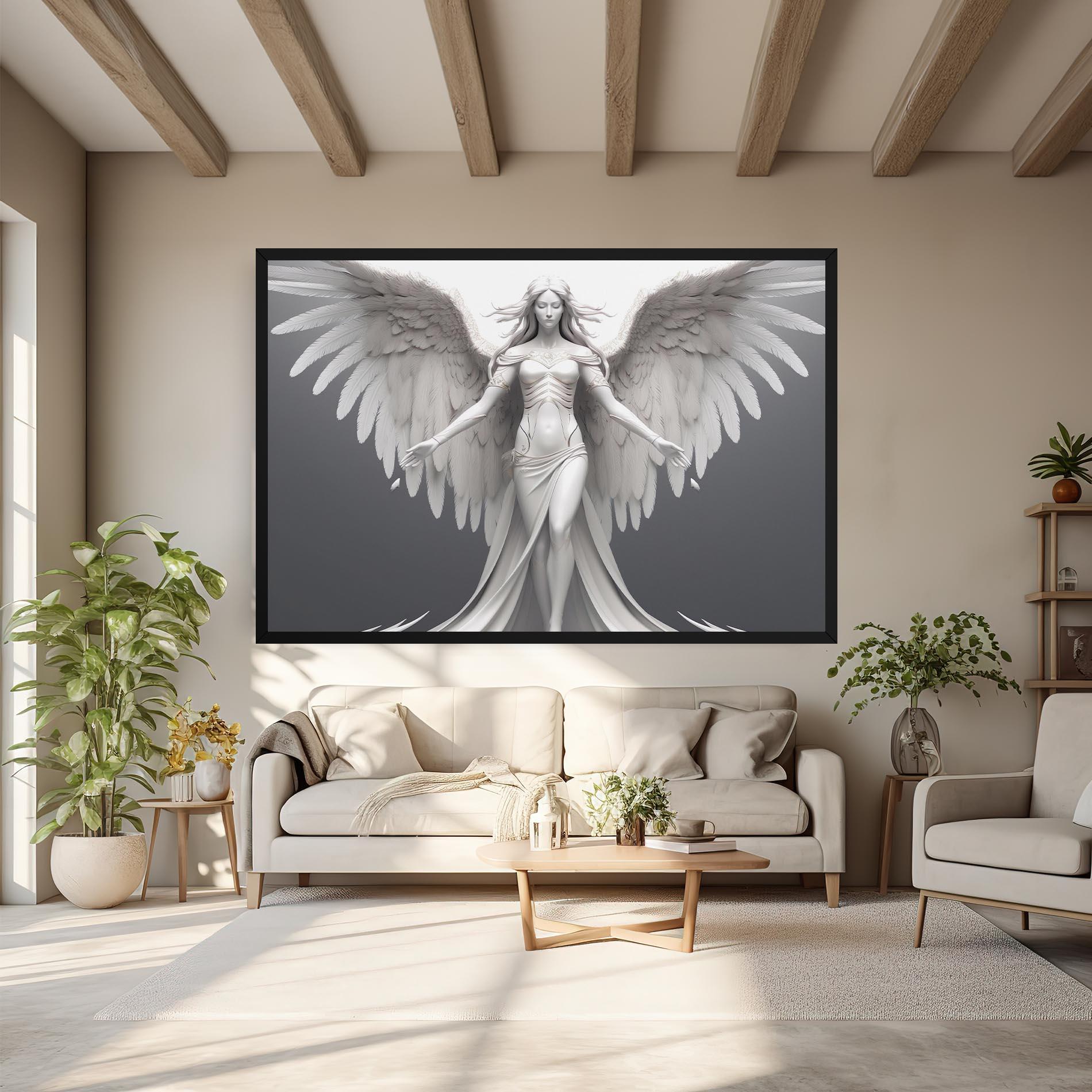 Leinwandbild White Stone Woman mockup 6