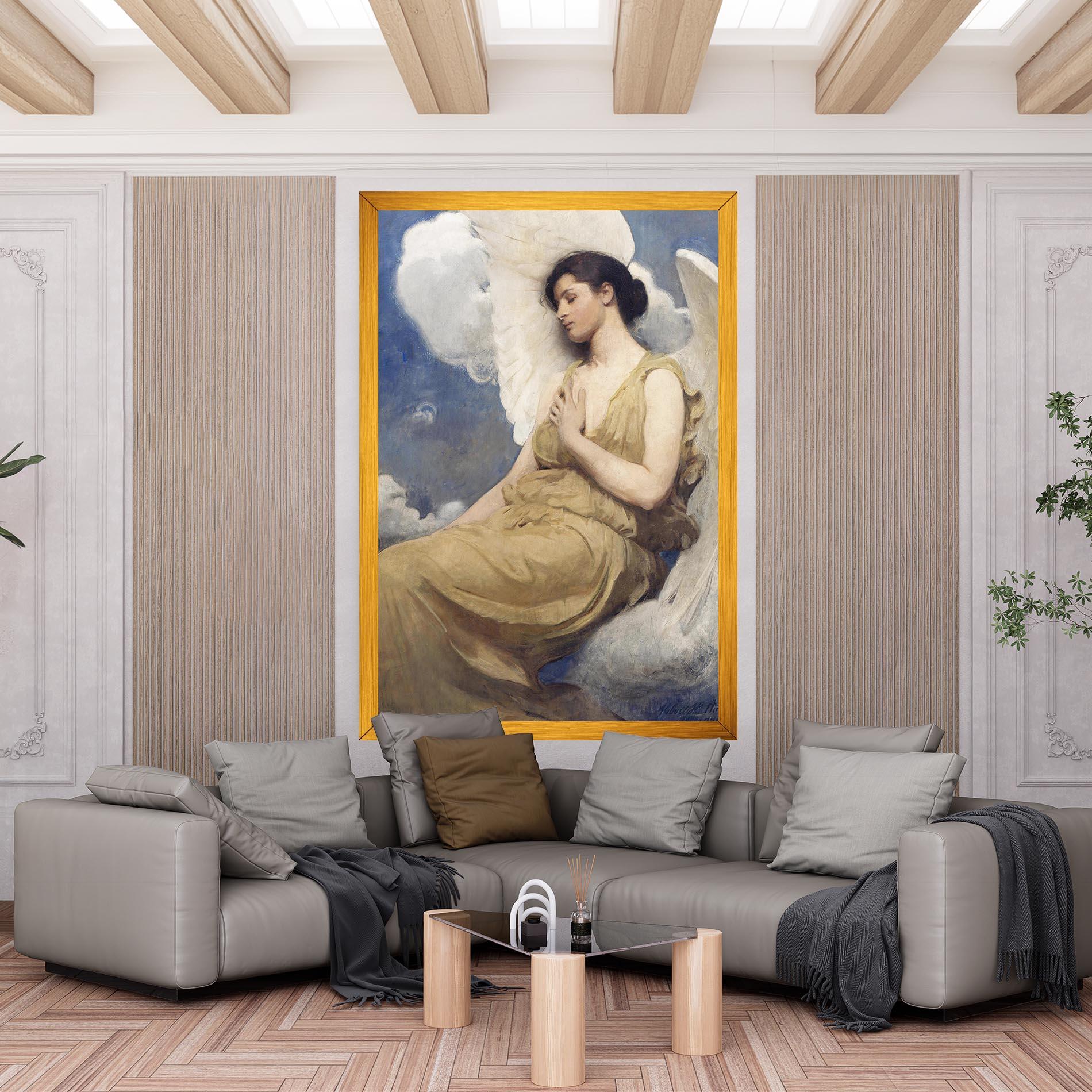 Leinwandbild Angel Woman Painting mockup 6