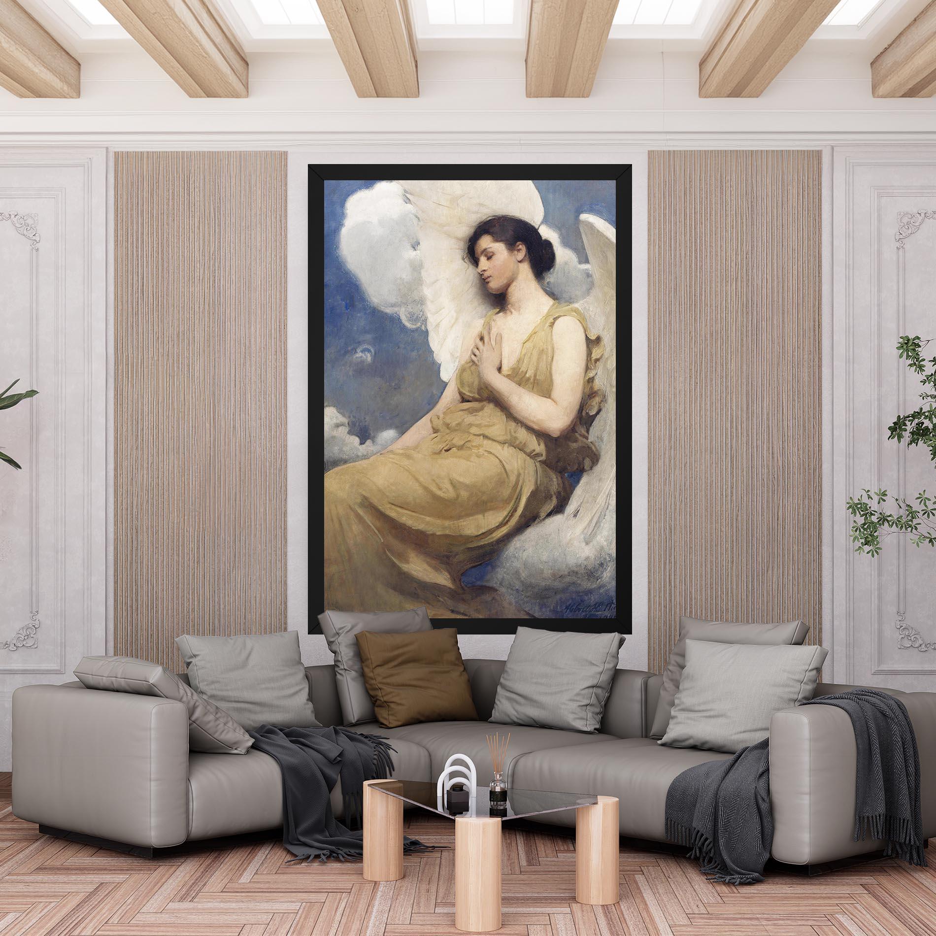 Leinwandbild Angel Woman Painting mockup 6