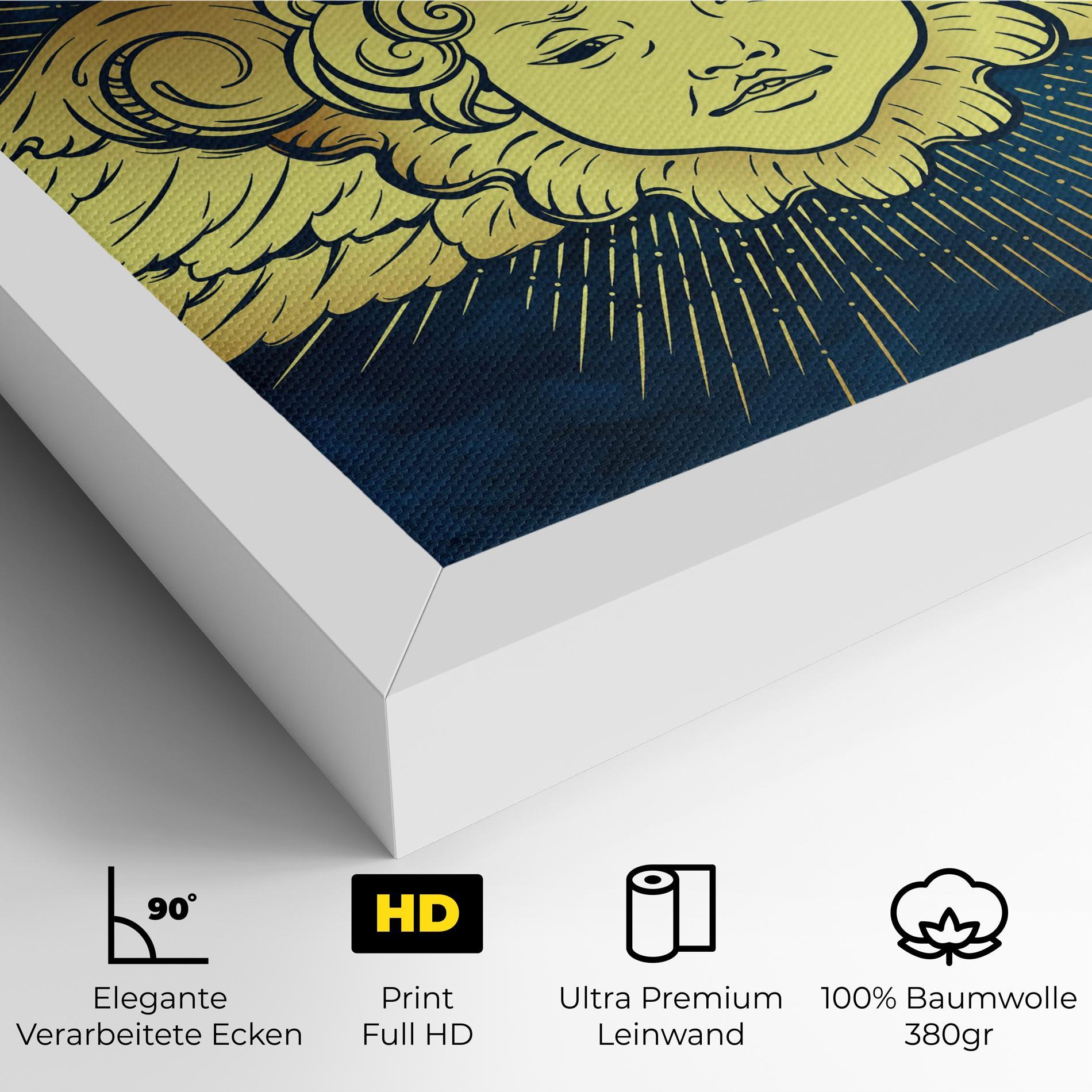 Leinwandbild Angel Gold Head mockup 4