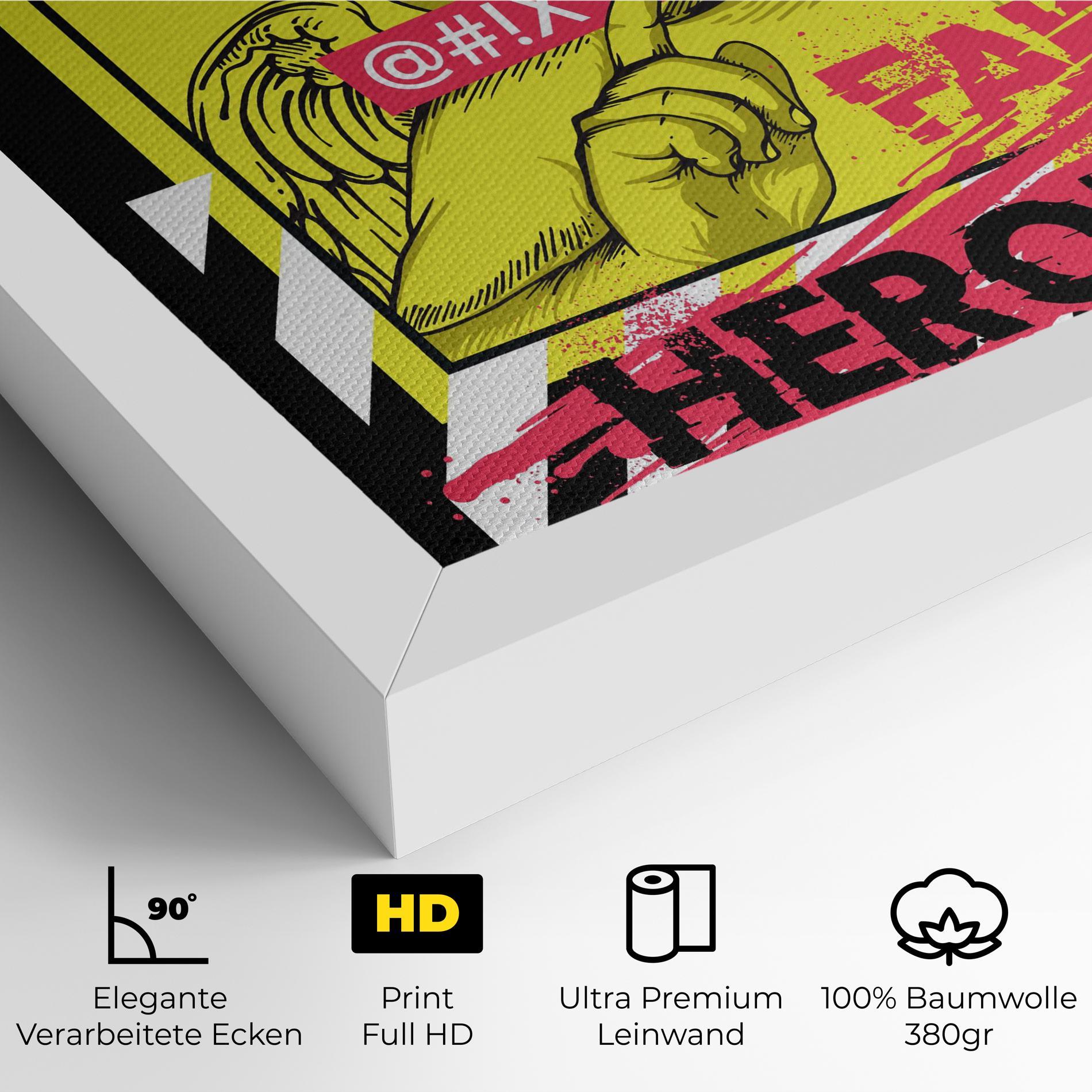 Leinwandbild Fake Heroes mockup 4