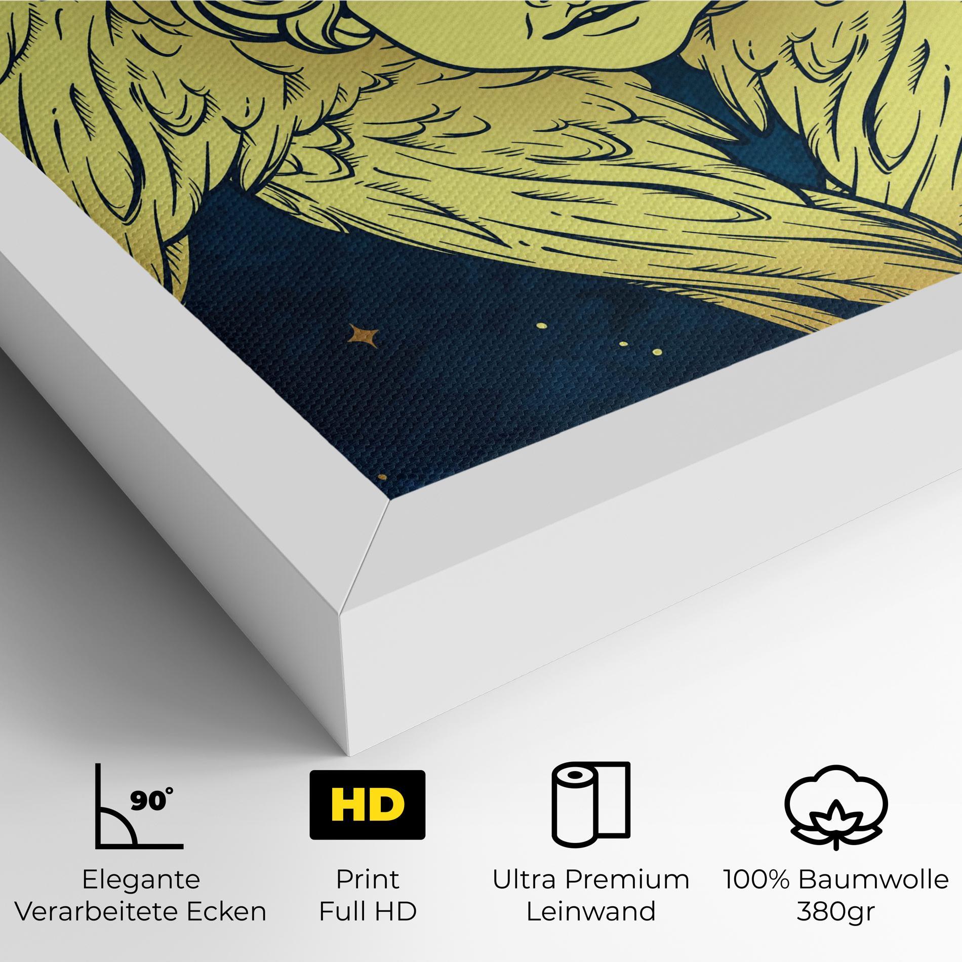 Leinwandbild Gold Wings Angel mockup 4